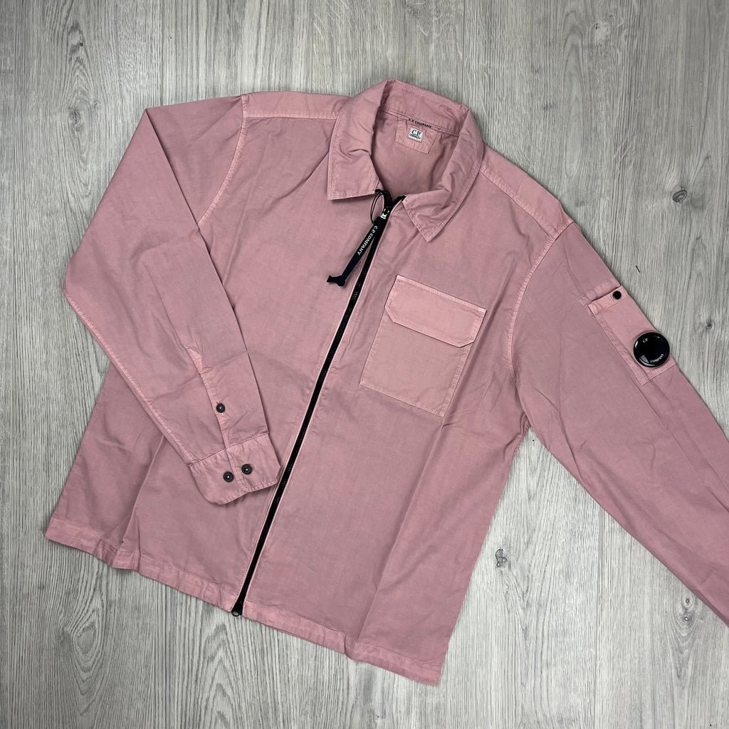 CP Company Zip Overshirt - Misty Rose Ironleague