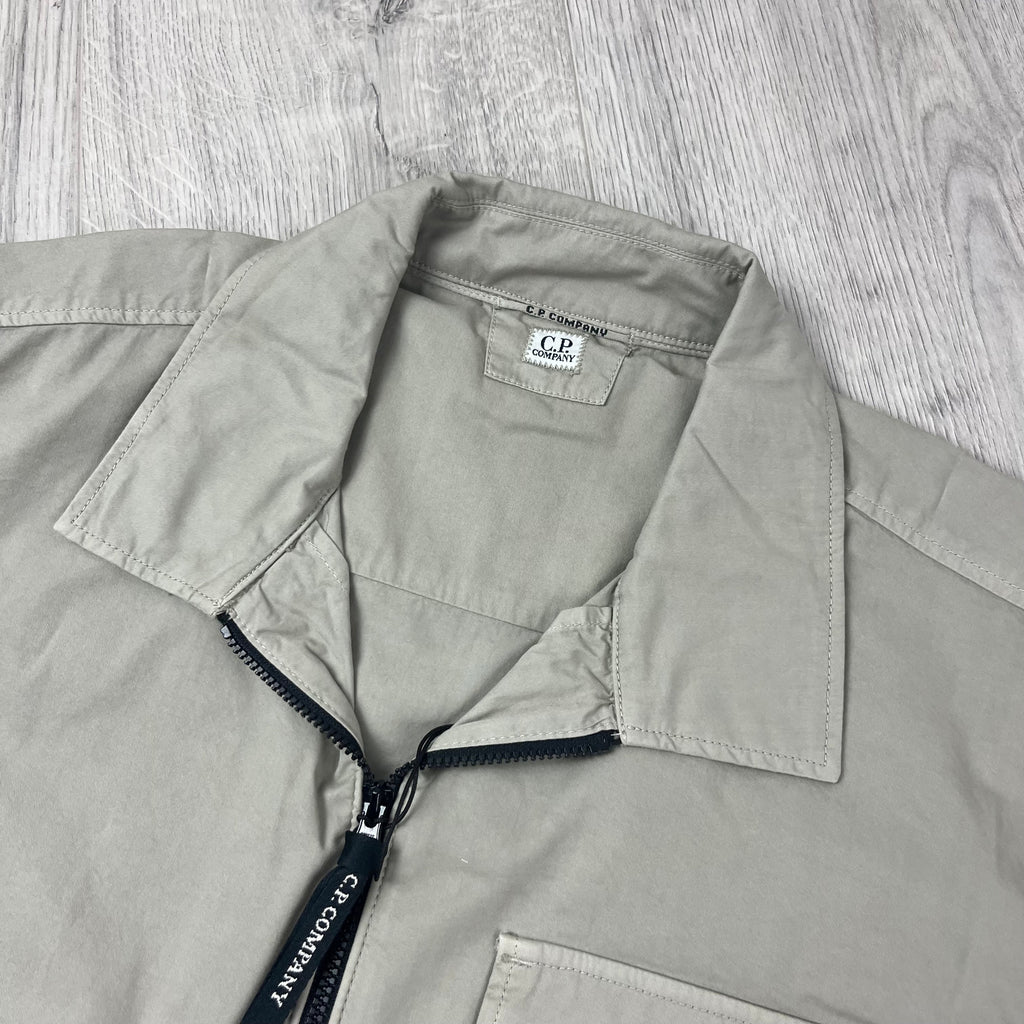 CP Company Zip Overshirt - Vintage Khaki Ironleague