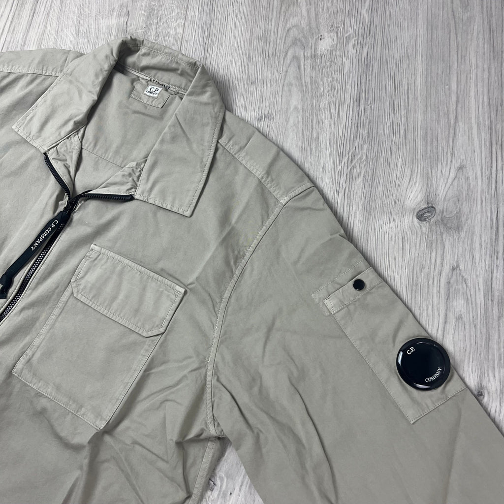 CP Company Zip Overshirt - Vintage Khaki Ironleague