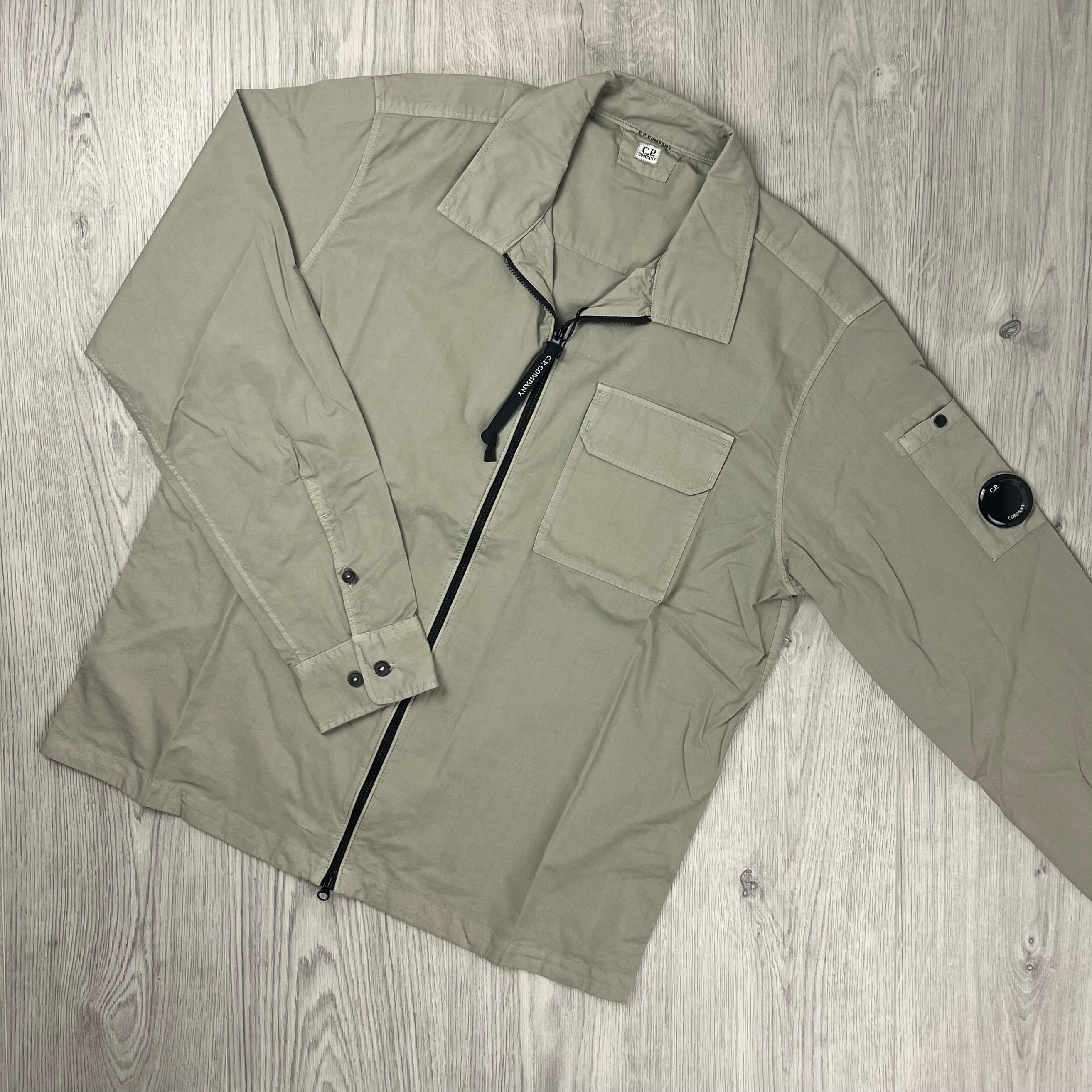 CP Company Zip Overshirt - Vintage Khaki Ironleague