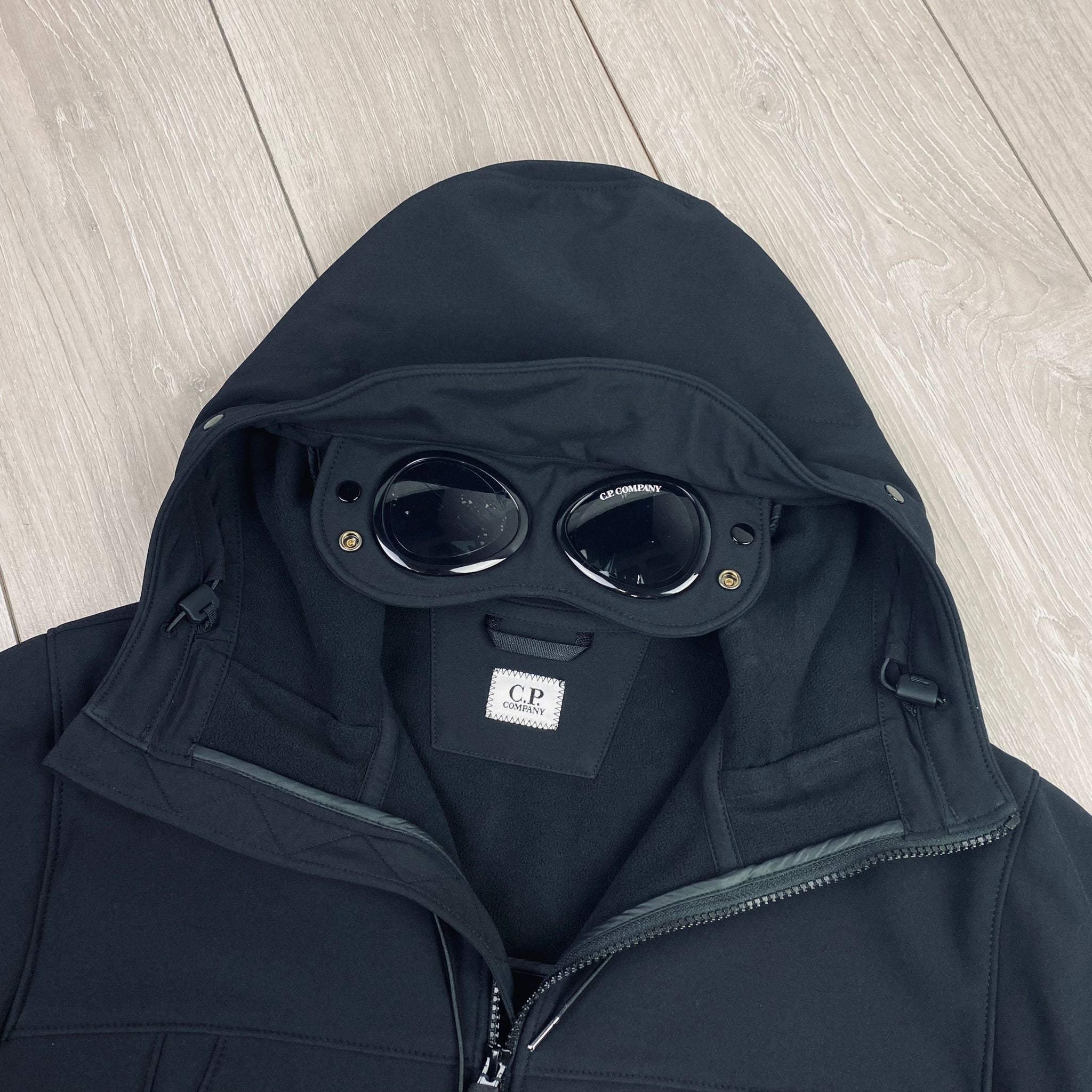 CP Company Shell Goggle Jacket - Black Ironleague