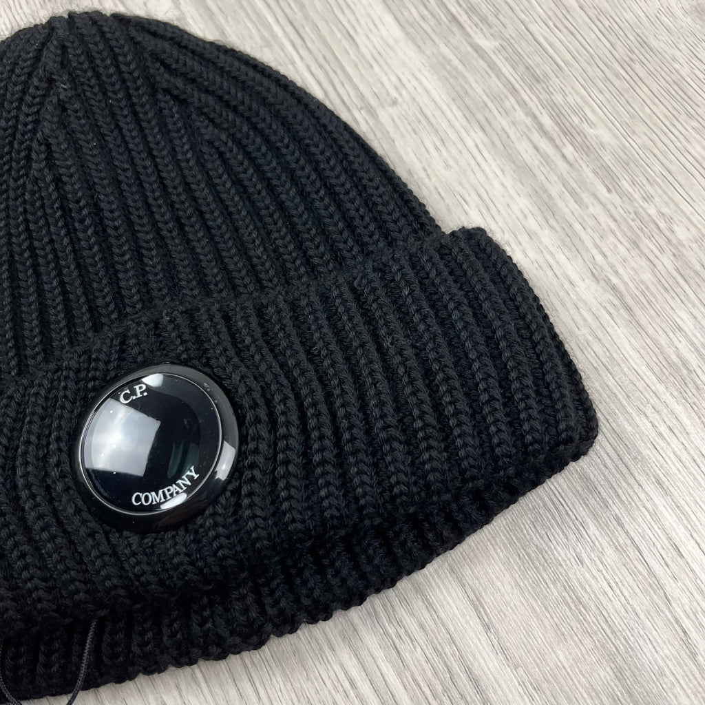 CP Company Lens Beanie - Black Ironleague