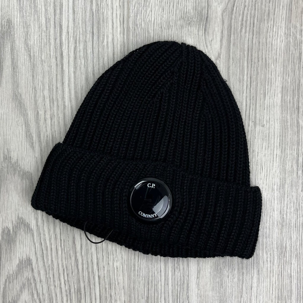 CP Company Lens Beanie - Black Ironleague