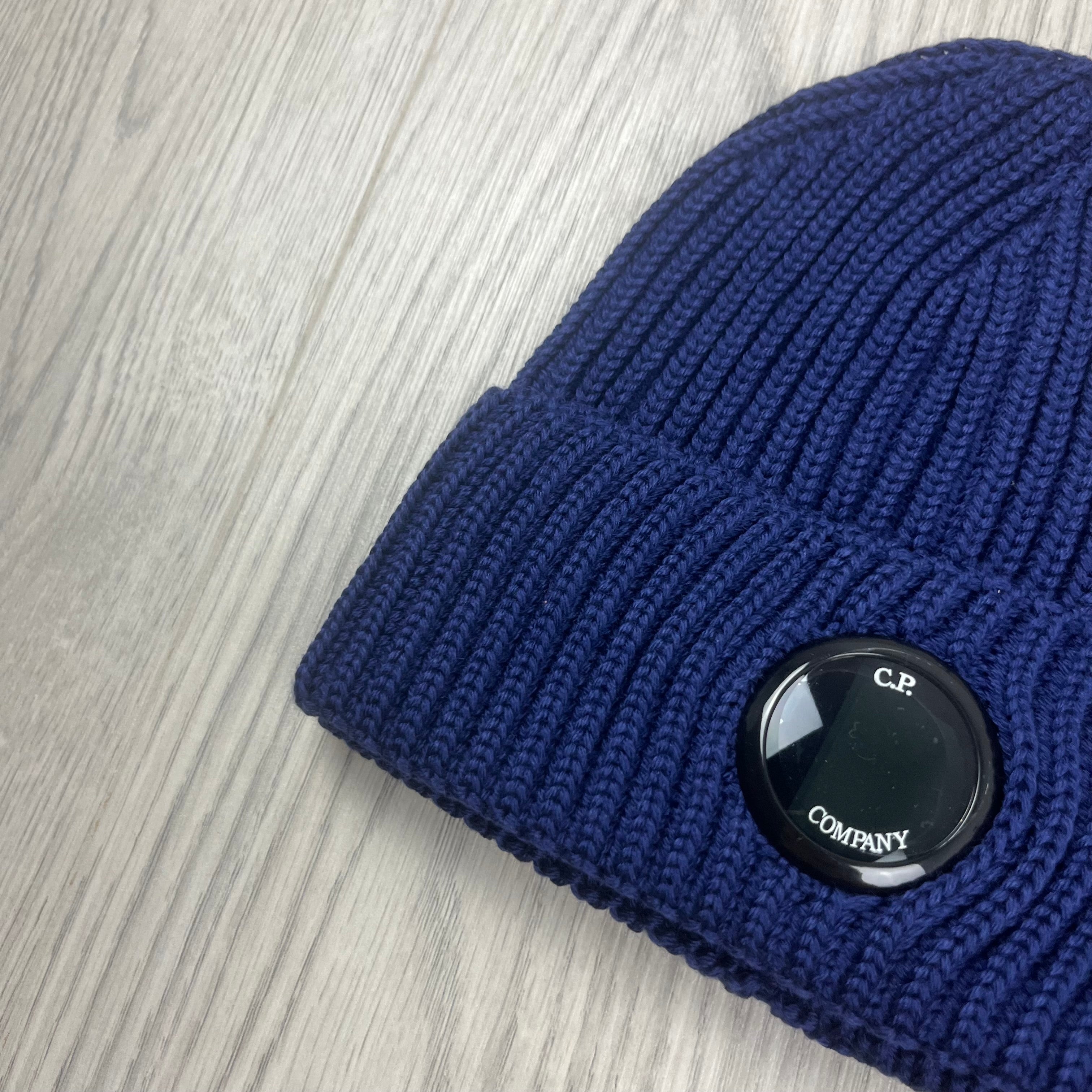 CP Company Lens Beanie - Estate Blue Ironleague