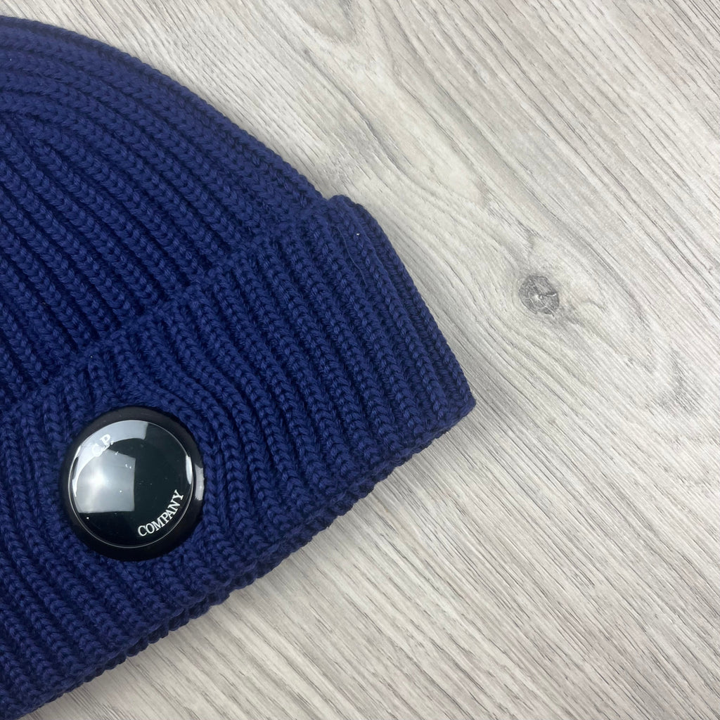 CP Company Lens Beanie - Estate Blue Ironleague