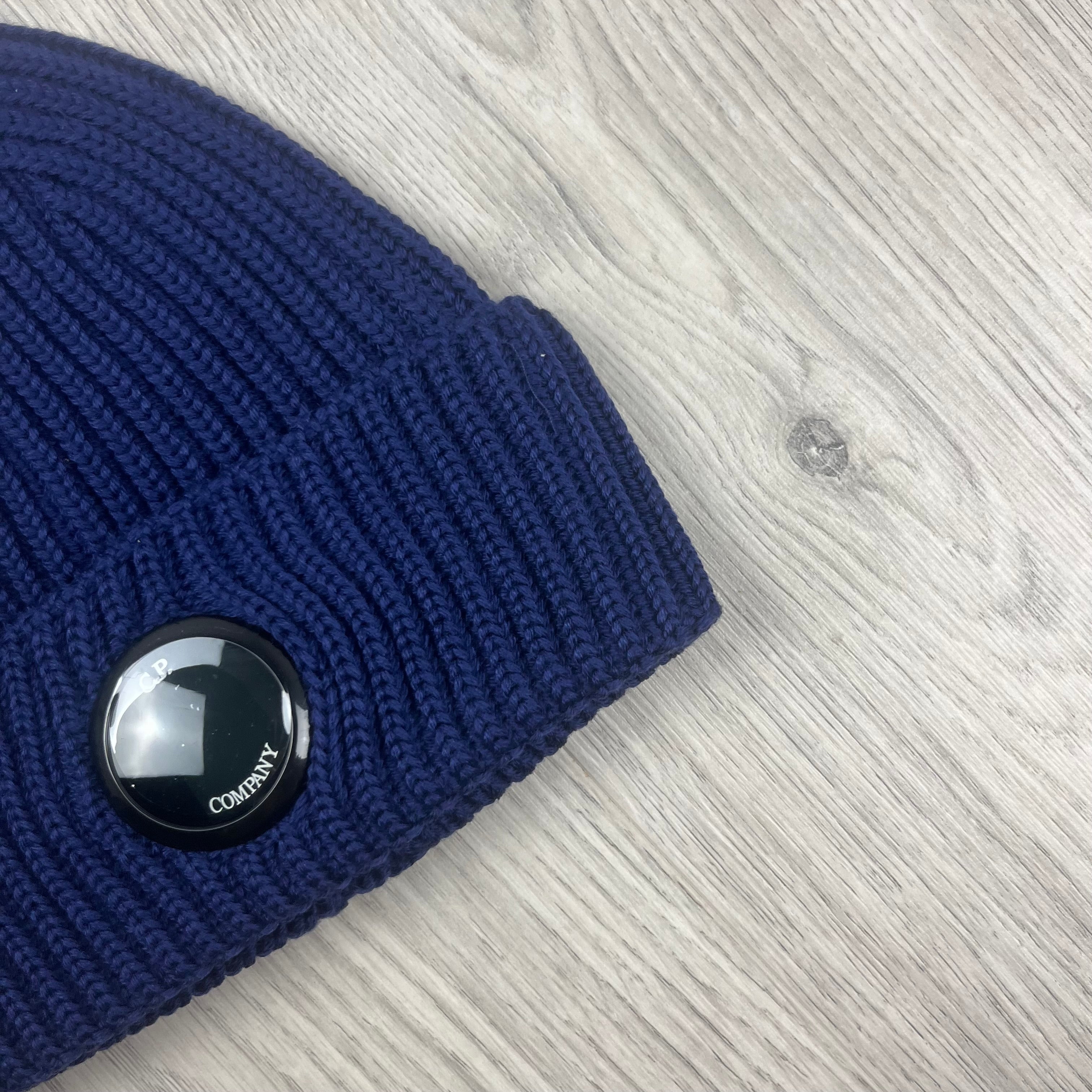 CP Company Lens Beanie - Estate Blue Ironleague