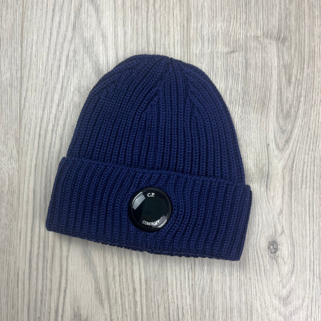 CP Company Lens Beanie - Estate Blue Ironleague