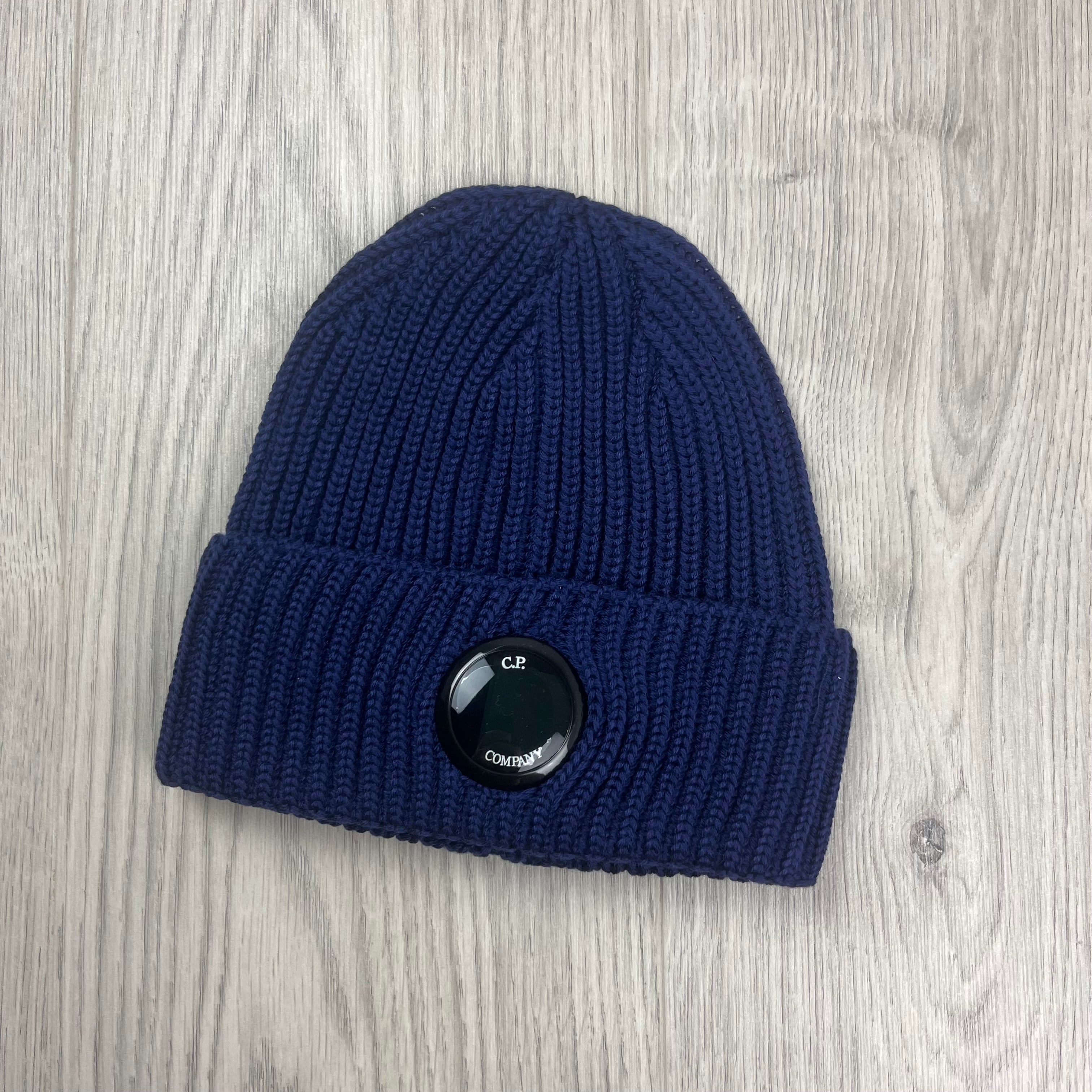 CP Company Lens Beanie - Estate Blue Ironleague