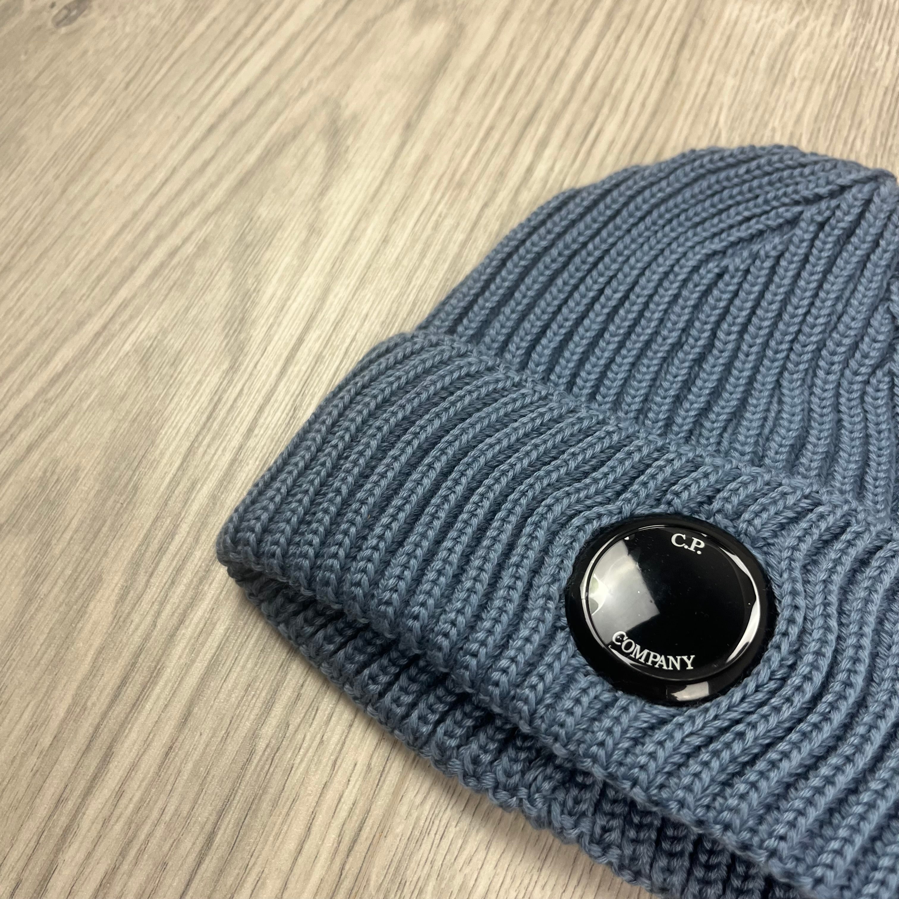 CP Company Lens Beanie - Flint Stone Ironleague
