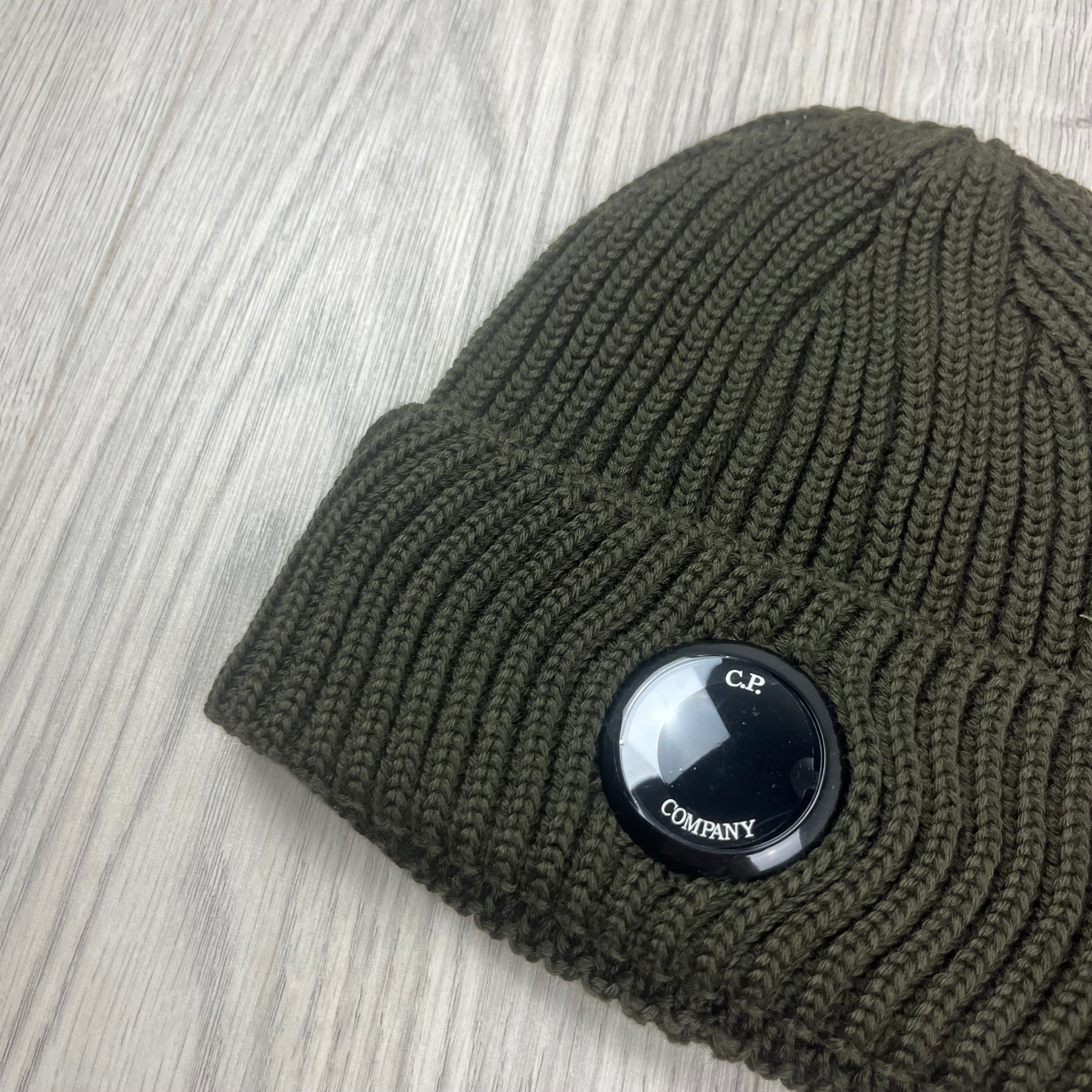 CP Company Lens Beanie - Ivy Green Ironleague