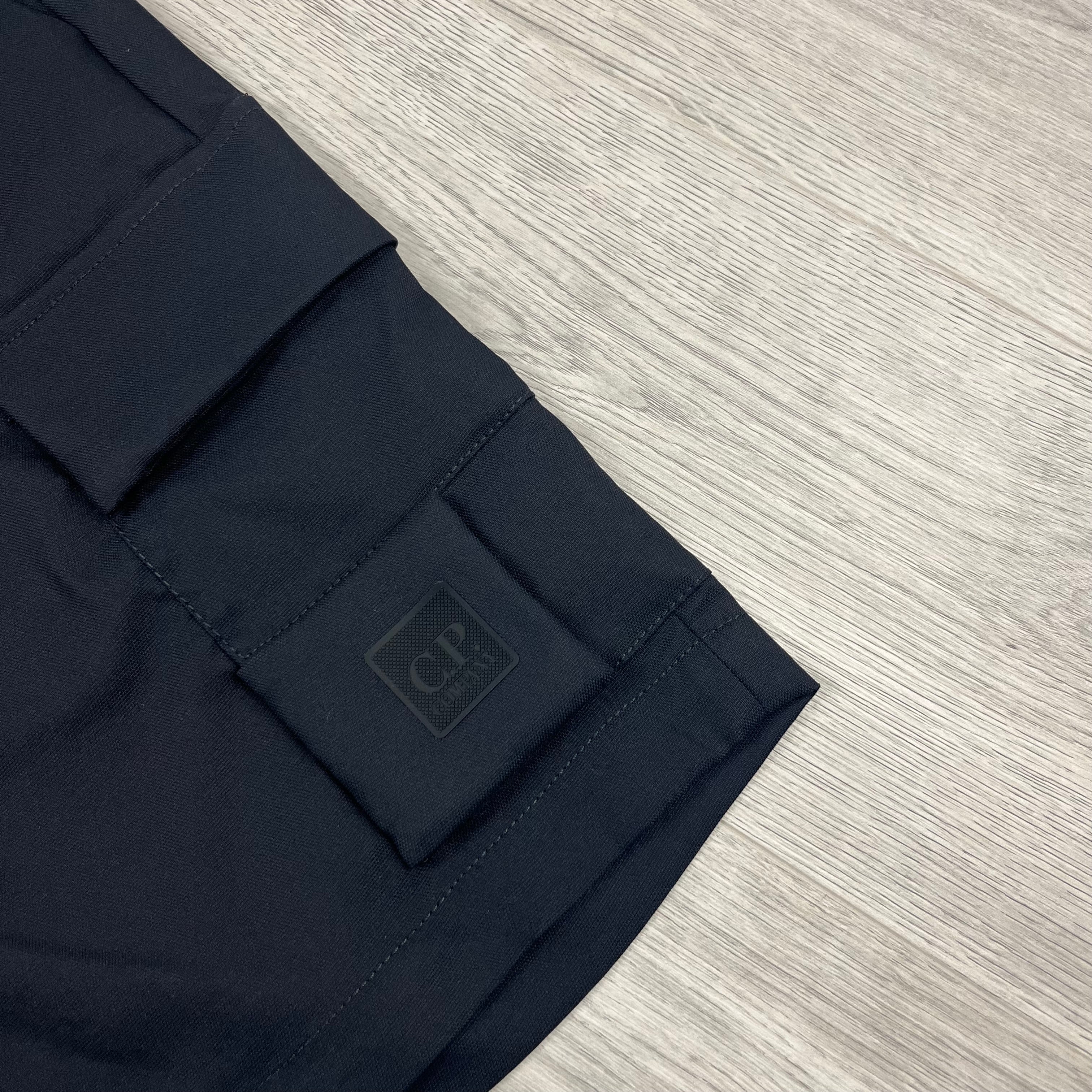 CP Company Metropolis Cargo Shorts - Black Ironleague