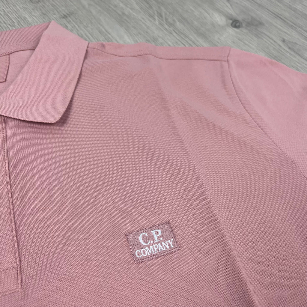 CP Company Piquet Polo Shirt - Misty Rose Ironleague