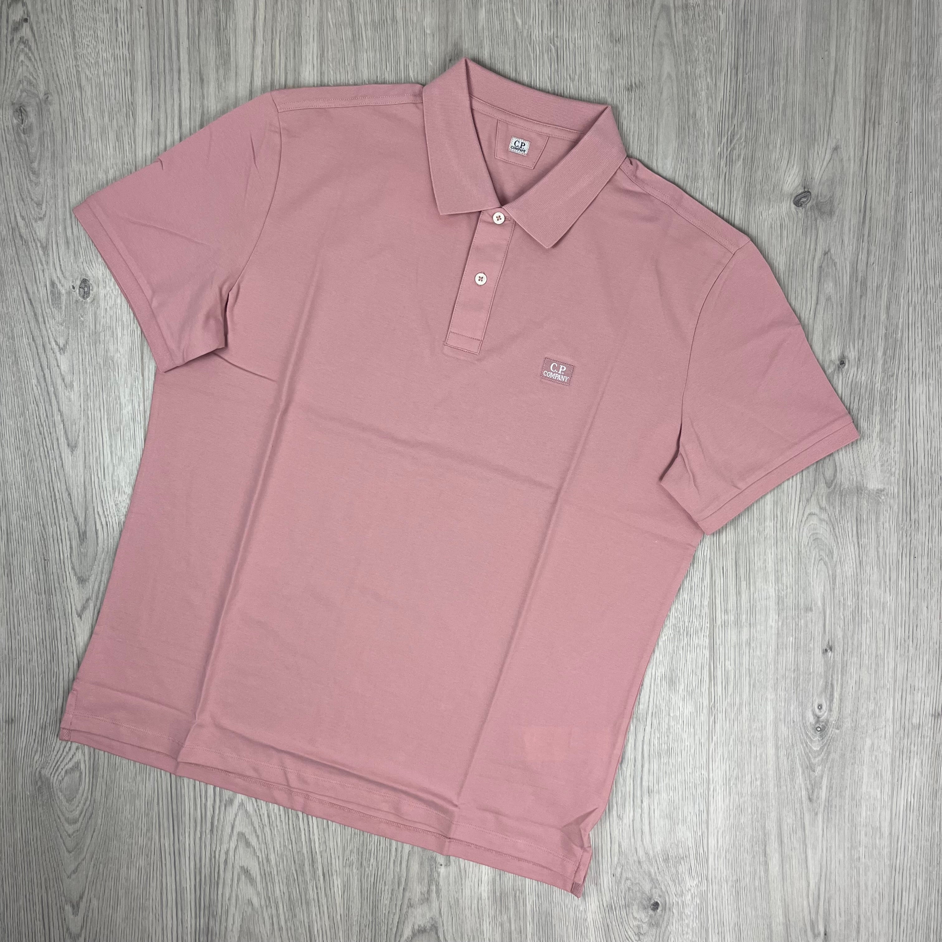 CP Company Piquet Polo Shirt - Misty Rose Ironleague