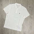 CP Company Piquet Polo Shirt - White Ironleague