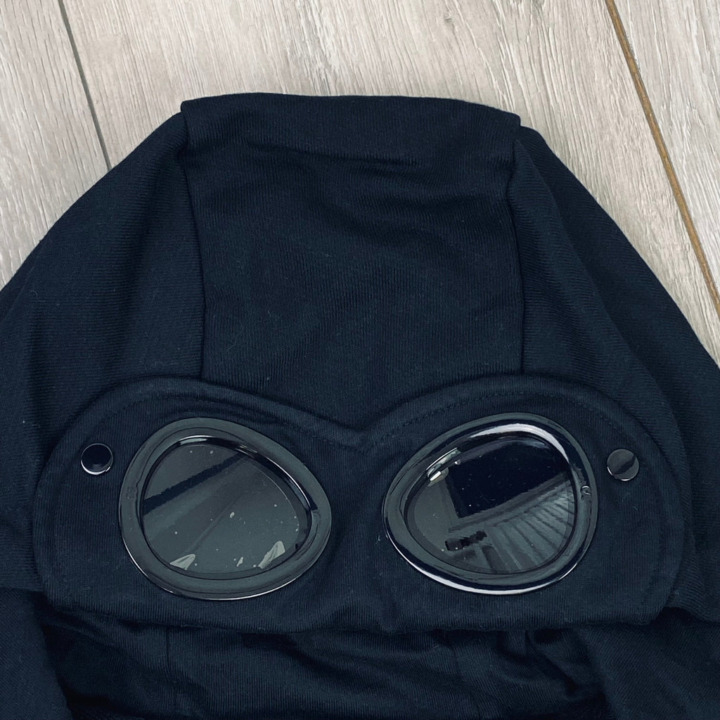 CP Company Raised Fleece Goggle Hoodie - Black Ironleague