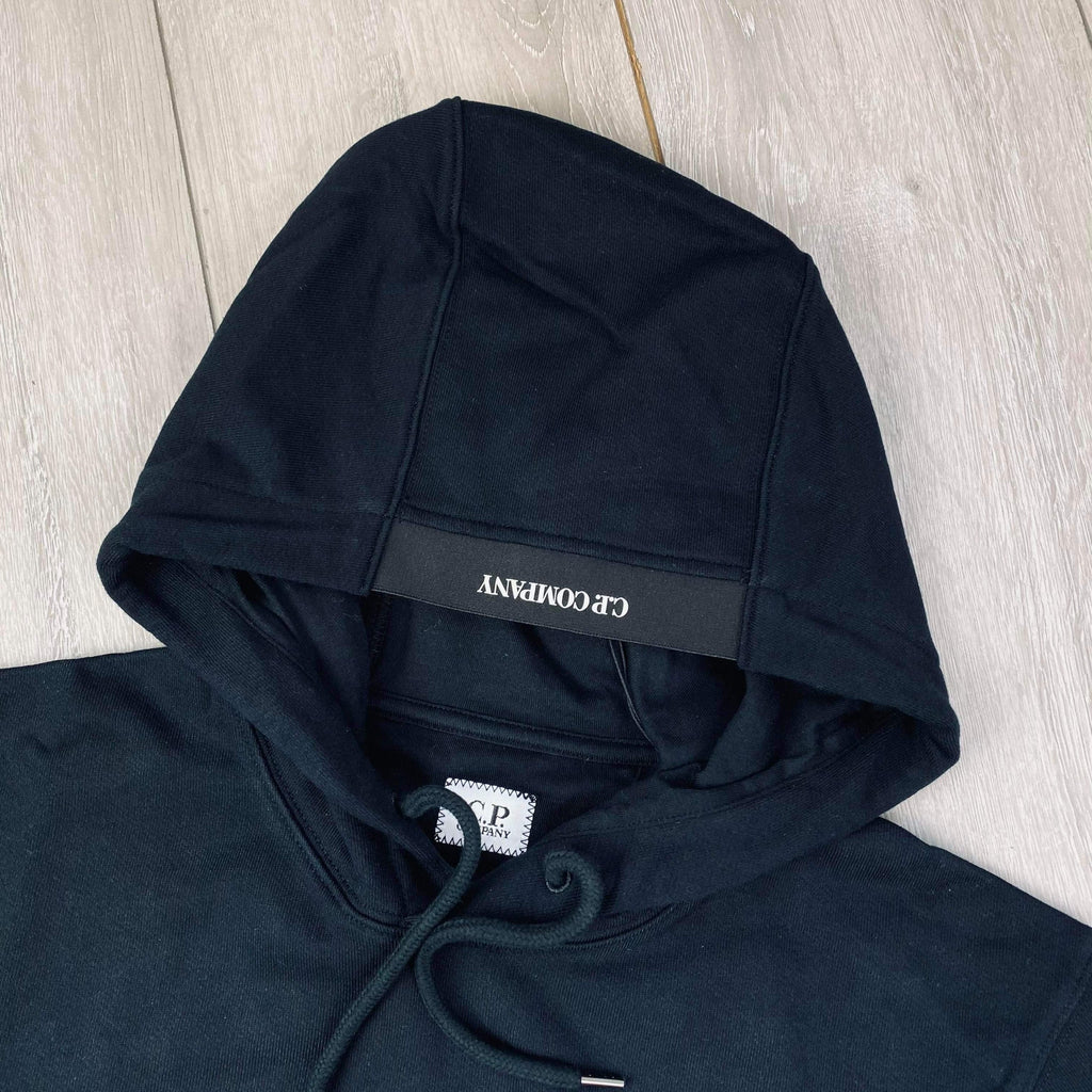 CP Company Raised Fleece Hoodie - Black Ironleague
