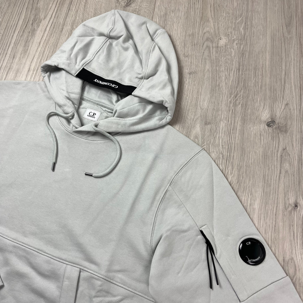 CP Company Raised Fleece Hoodie - Blue Fox Ironleague