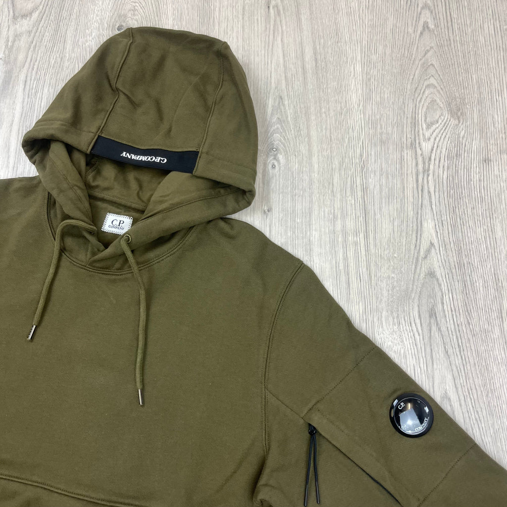 CP Company Raised Fleece Hoodie - Ivy Green Ironleague