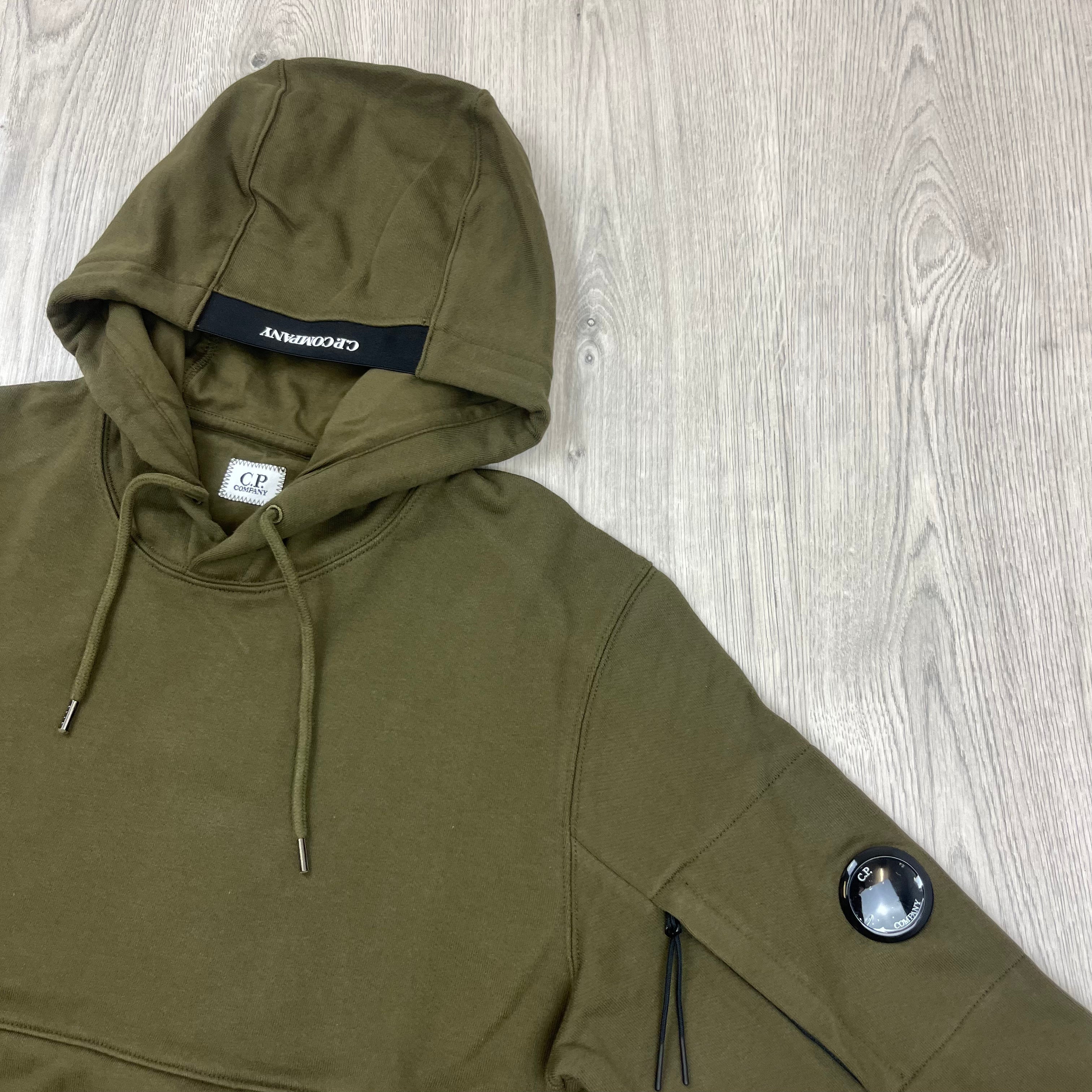 CP Company Raised Fleece Hoodie - Ivy Green Ironleague