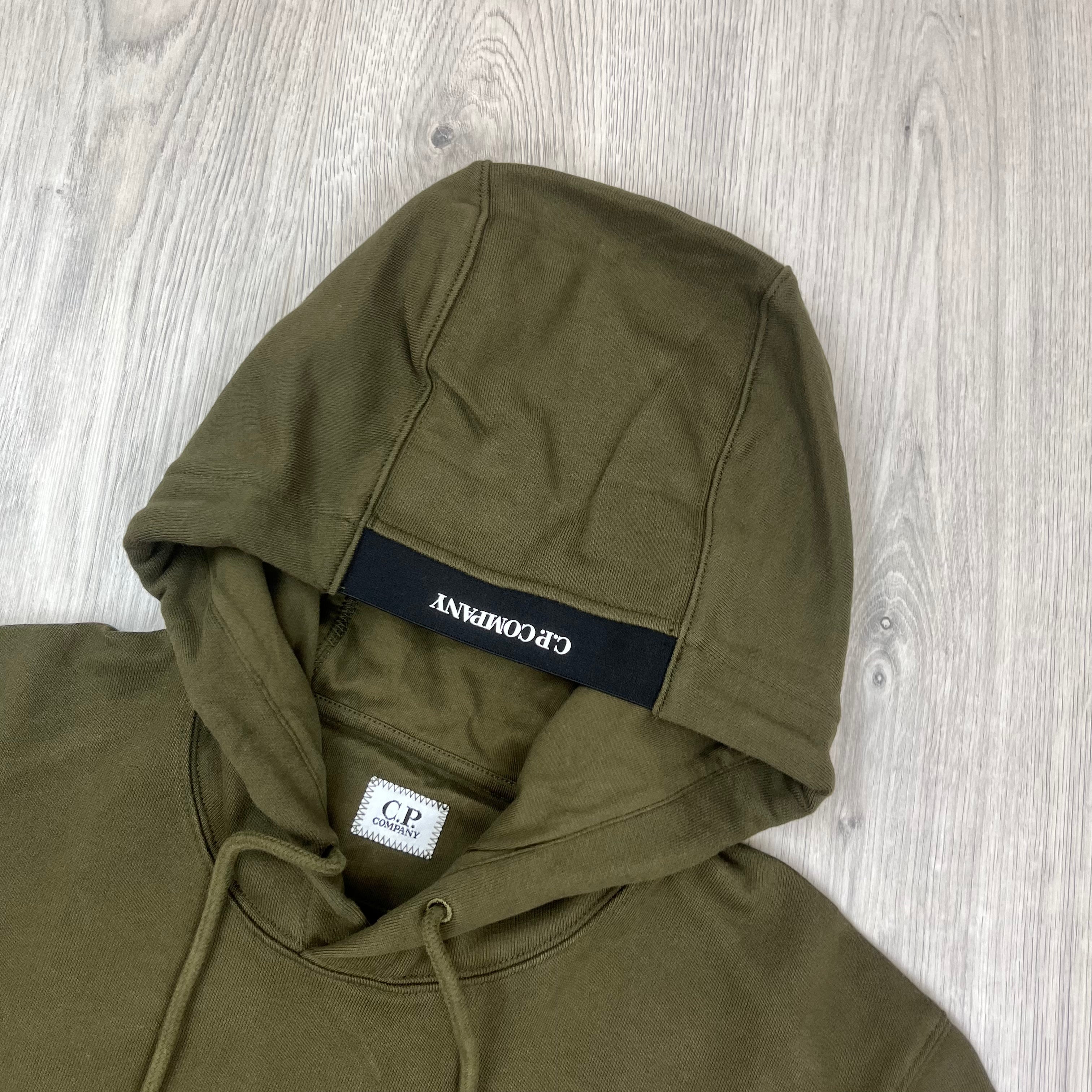 CP Company Raised Fleece Hoodie - Ivy Green Ironleague