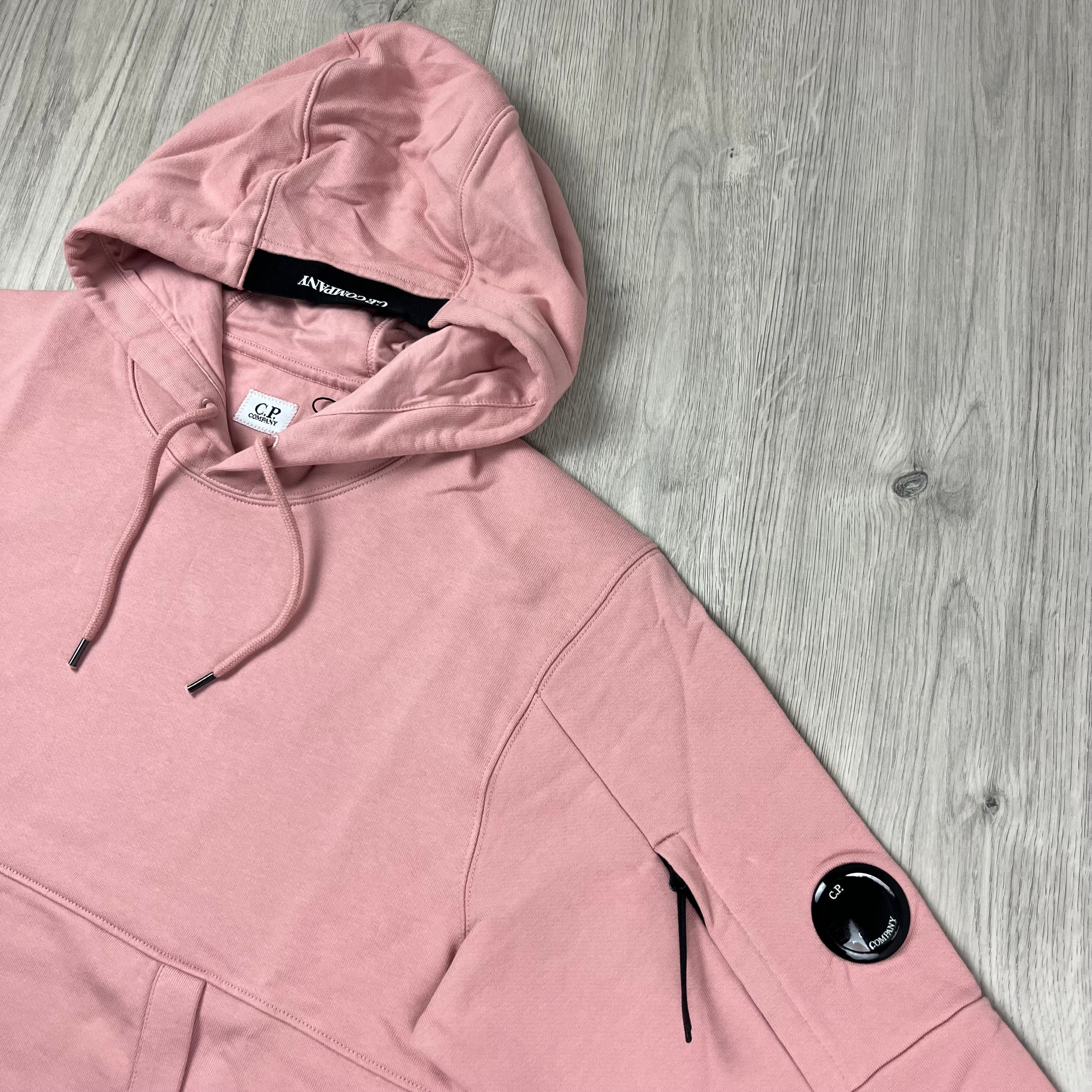 CP Company Raised Fleece Hoodie - Misty Rose Ironleague