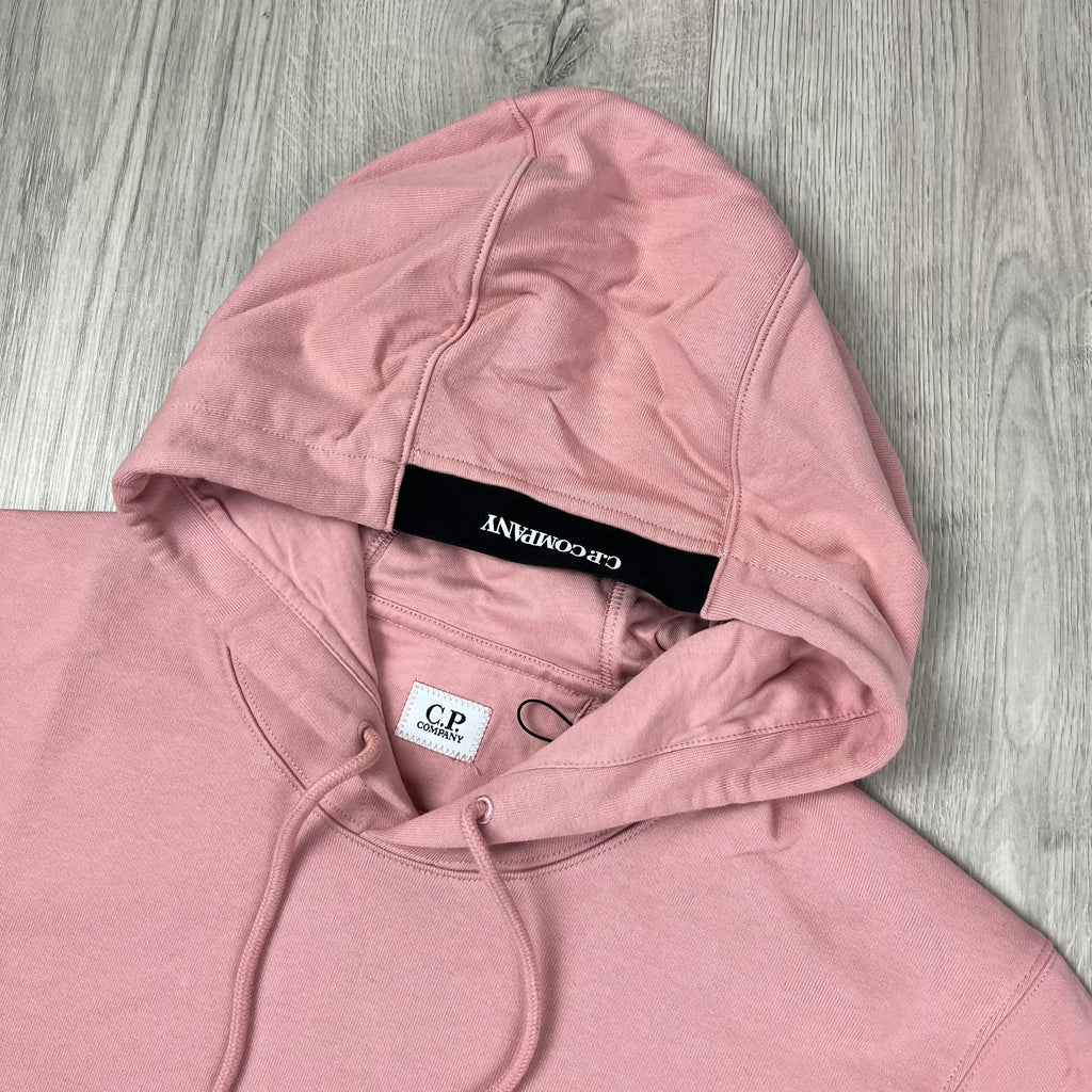 CP Company Raised Fleece Hoodie - Misty Rose Ironleague