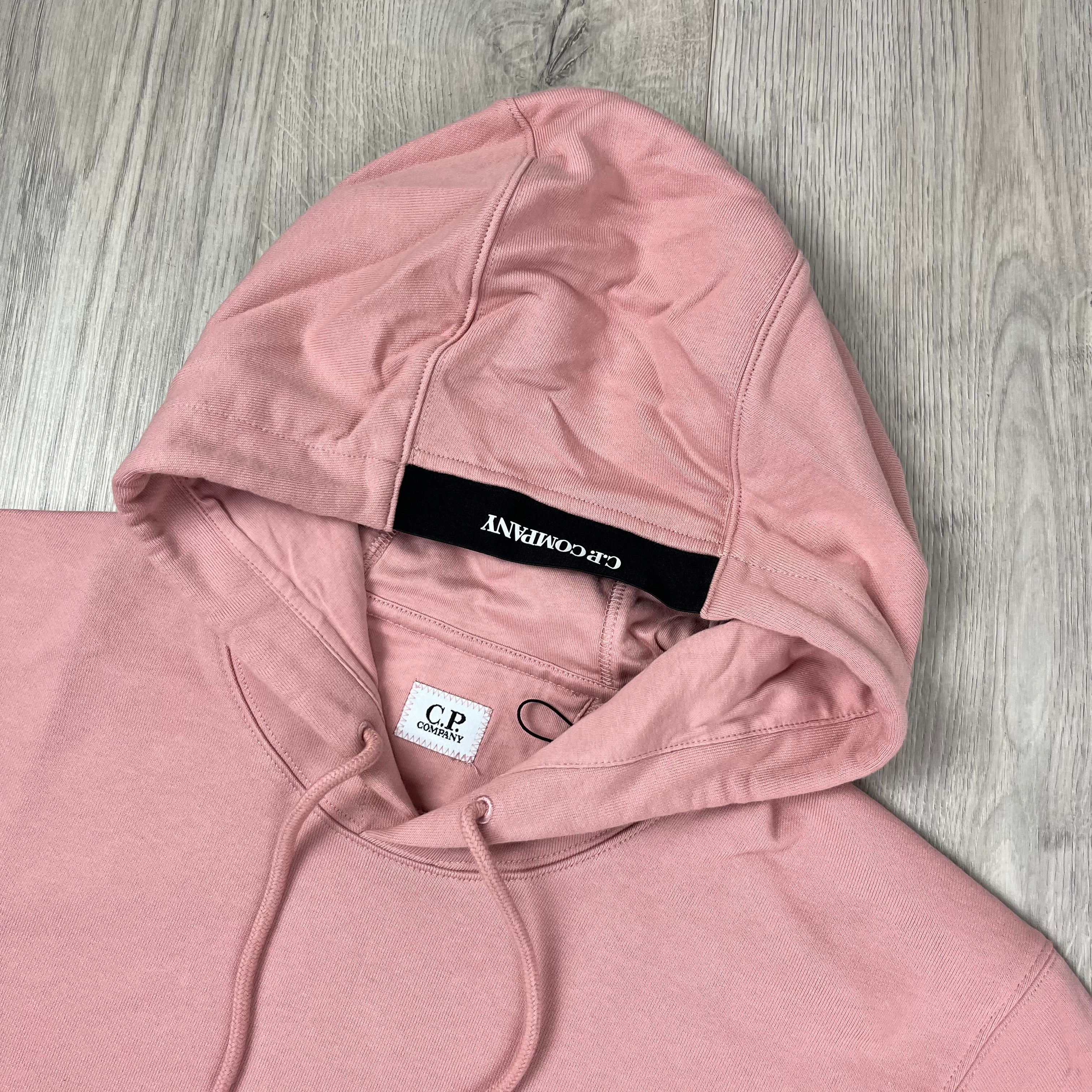 CP Company Raised Fleece Hoodie - Misty Rose Ironleague
