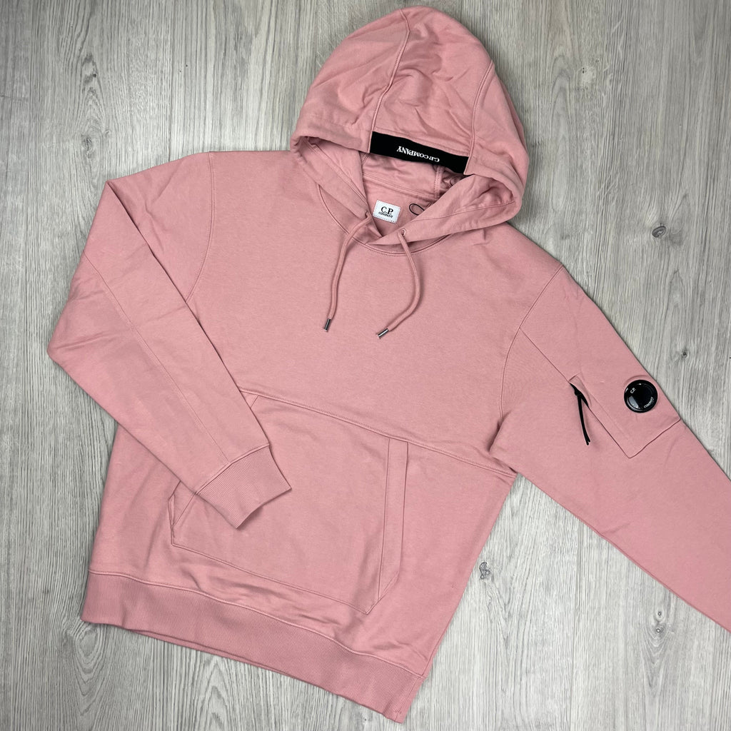 CP Company Raised Fleece Hoodie - Misty Rose Ironleague