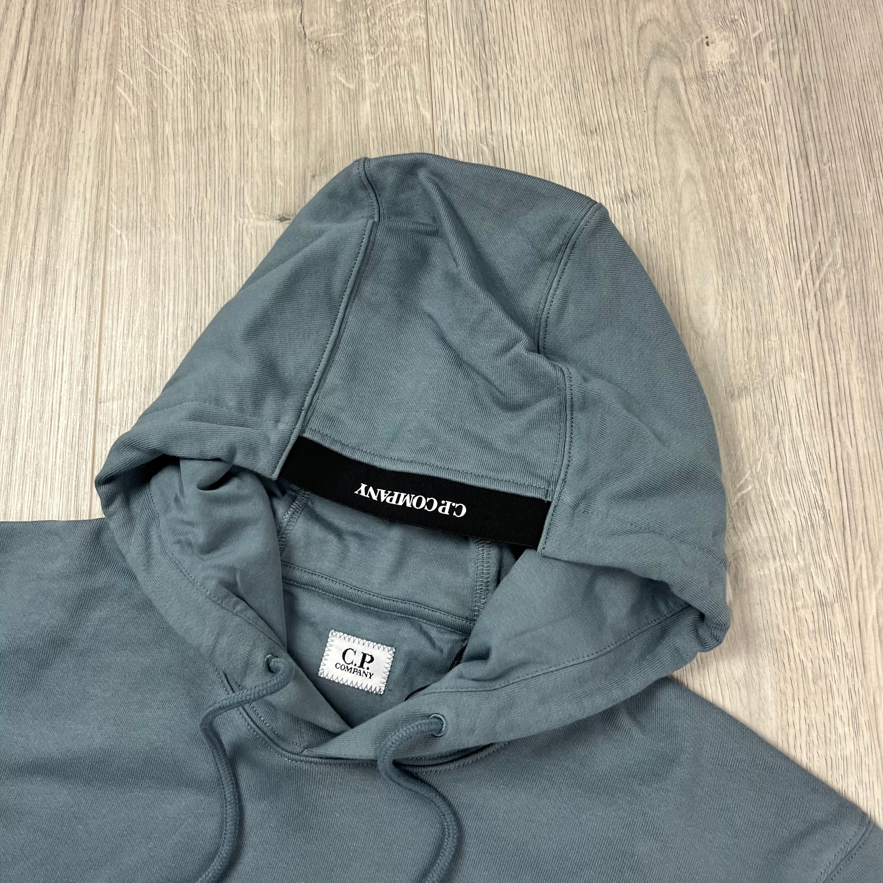 CP Company Raised Fleece Hoodie - Stormy Ironleague