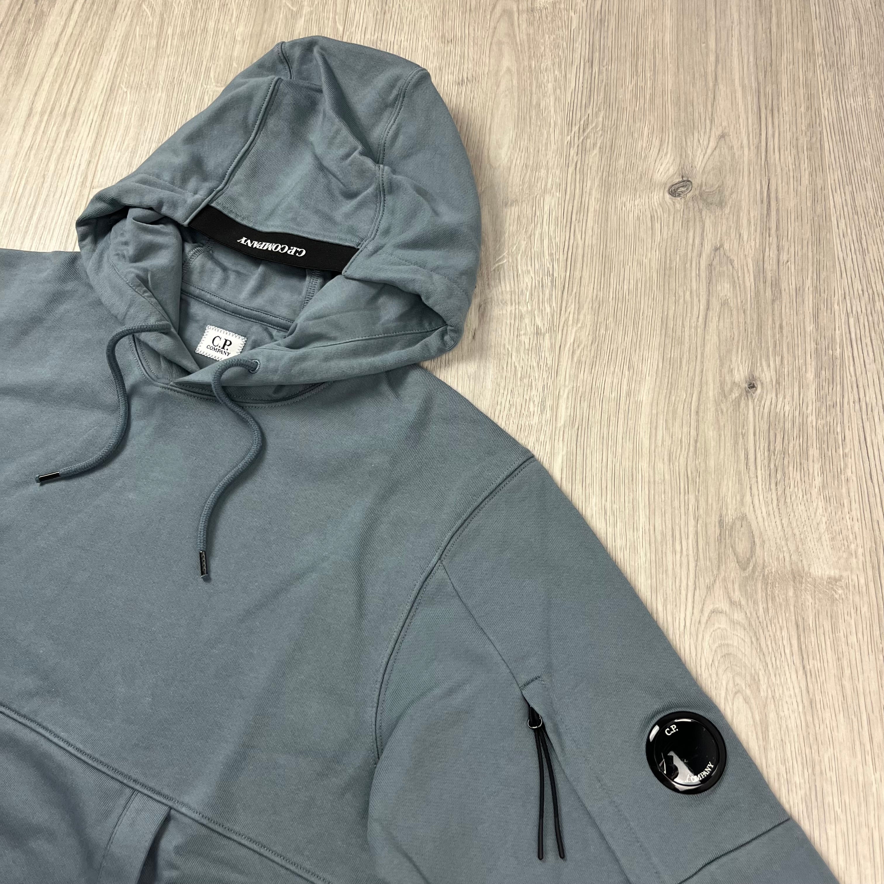 CP Company Raised Fleece Hoodie - Stormy Ironleague