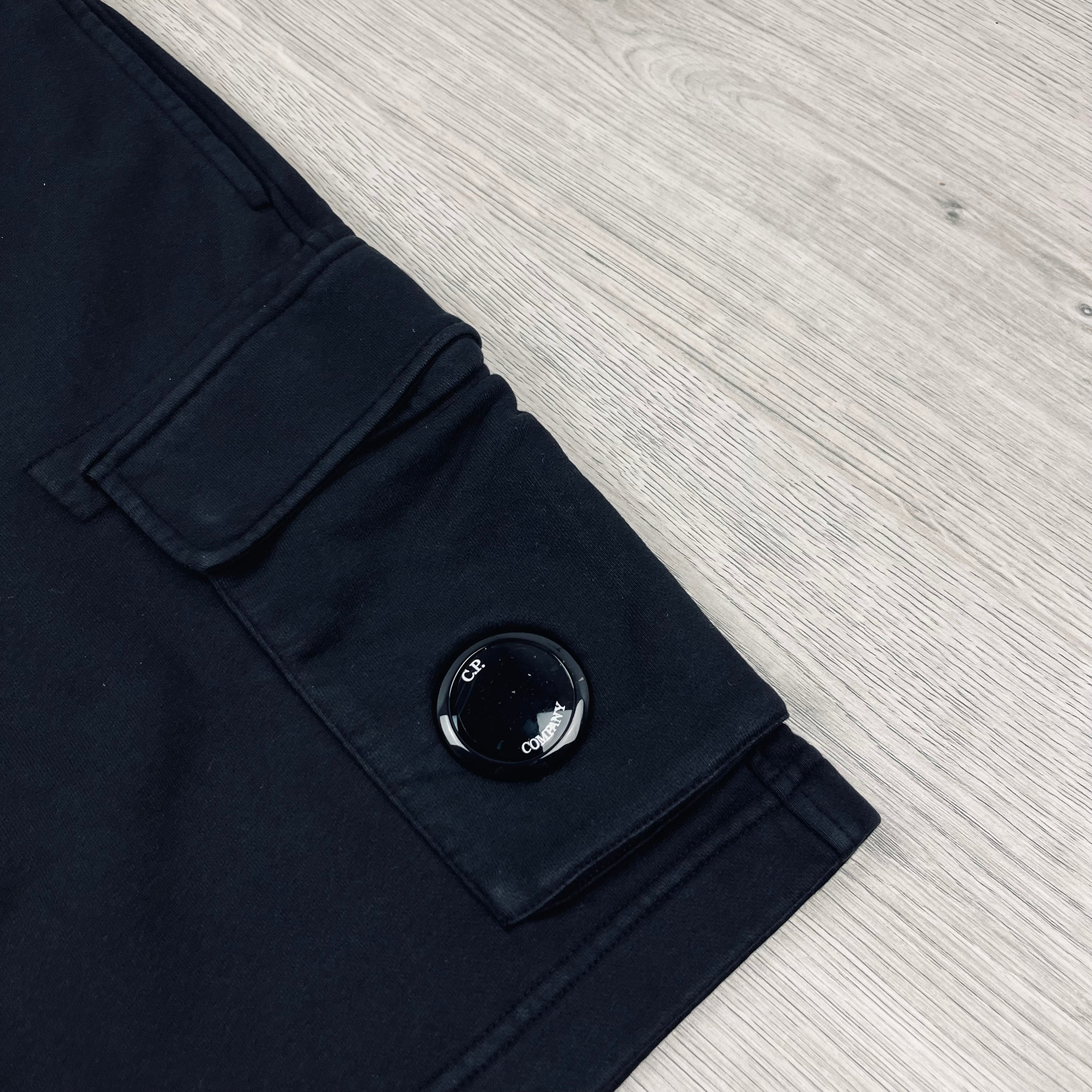 CP Company Raised Fleece Jersey Shorts - Black Ironleague