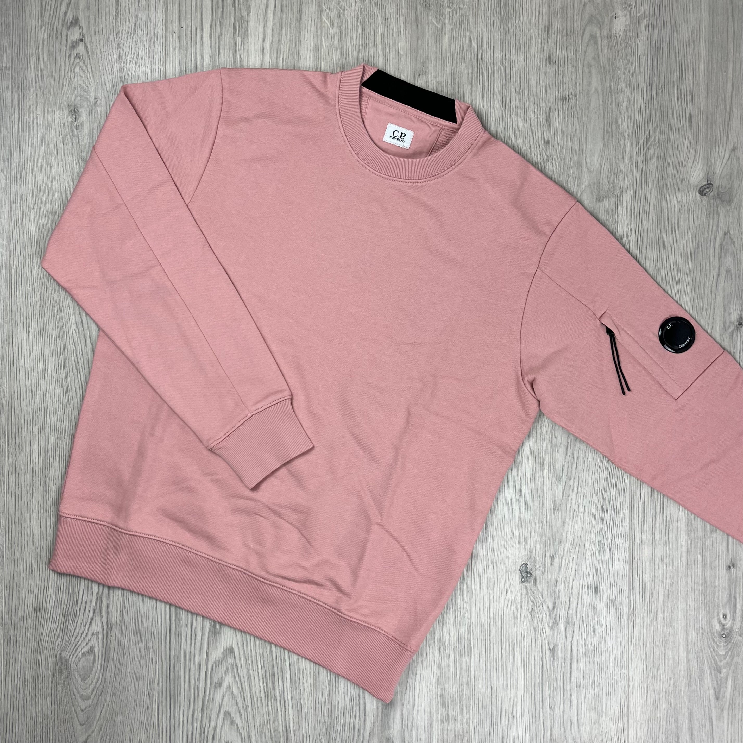 CP Company Raised Fleece Sweatshirt - Misty Rose Ironleague