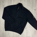 CP Company Raised Fleece Zip Sweatshirt - Black Ironleague