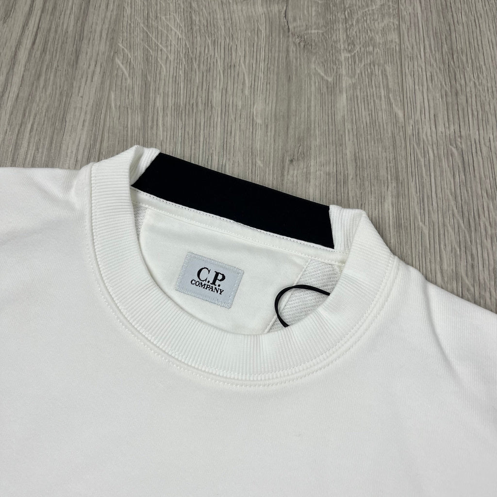 CP Company Raised Fleece Sweatshirt - White Ironleague