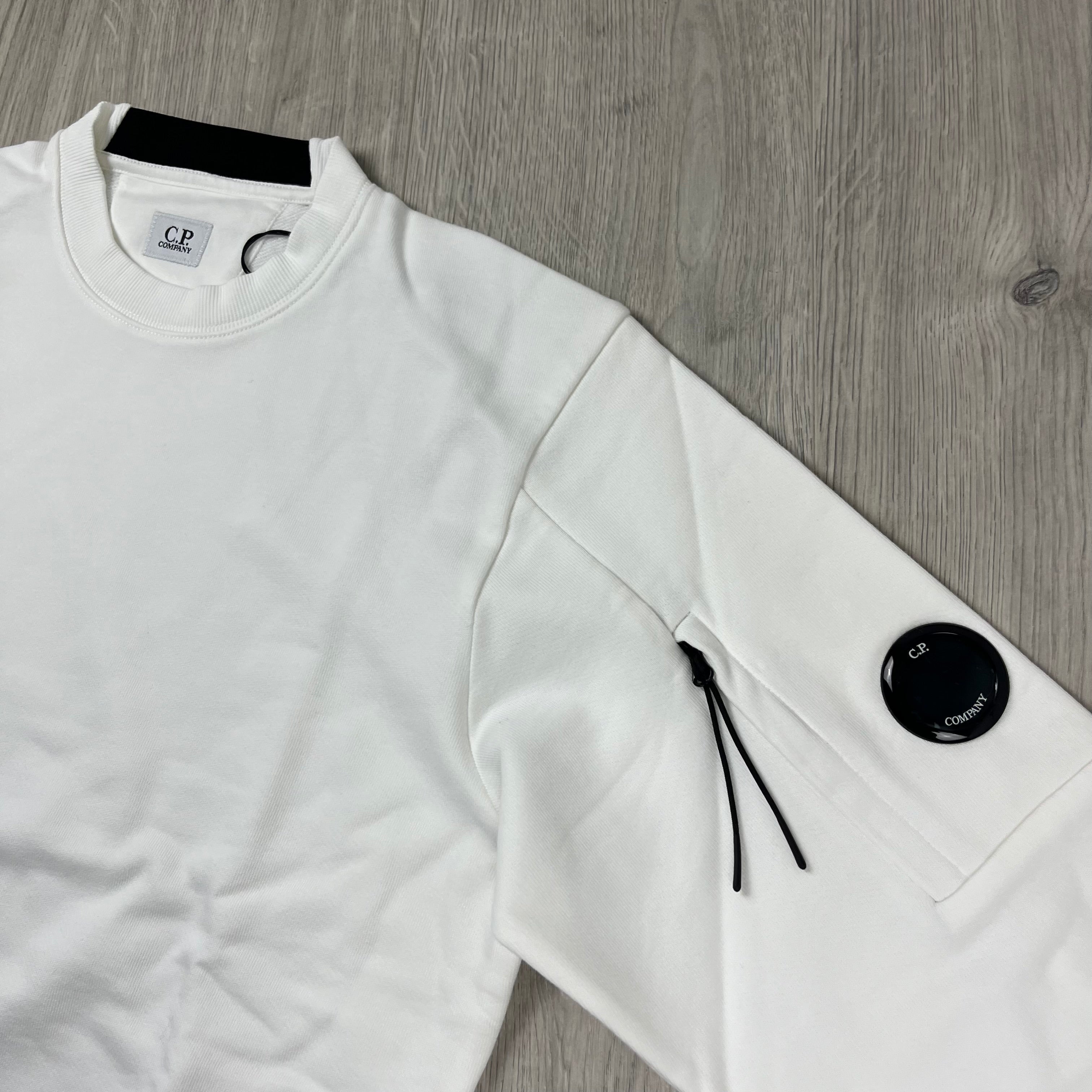 CP Company Raised Fleece Sweatshirt - White Ironleague