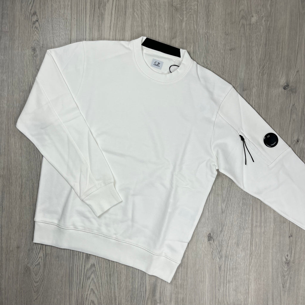 CP Company Raised Fleece Sweatshirt - White Ironleague