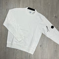 CP Company Raised Fleece Sweatshirt - White Ironleague