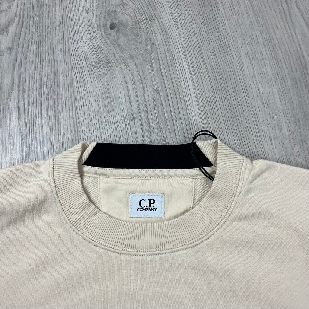 CP Company Raised Fleece Sweatshirt - Pistachio Shell Ironleague