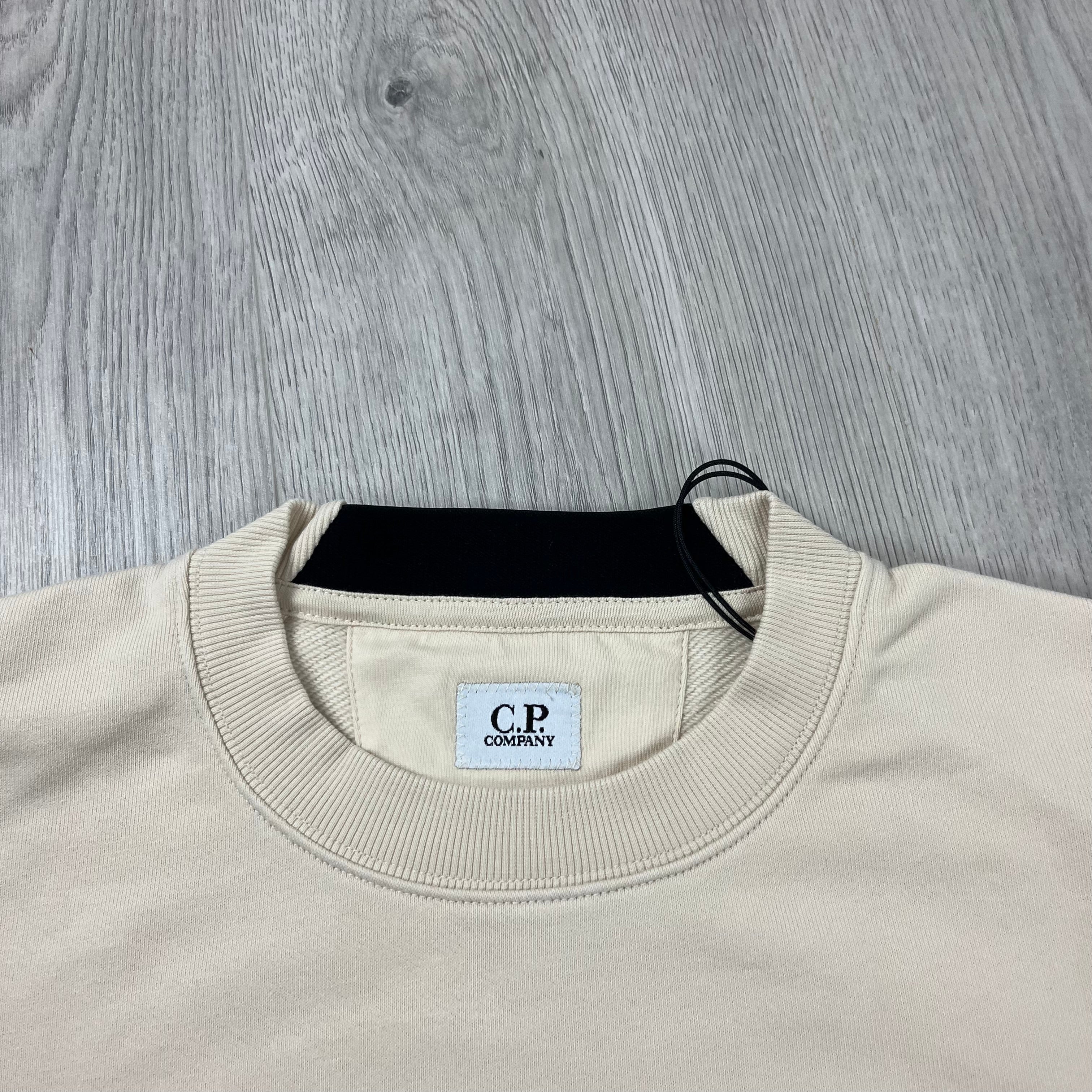 CP Company Raised Fleece Sweatshirt - Pistachio Shell Ironleague