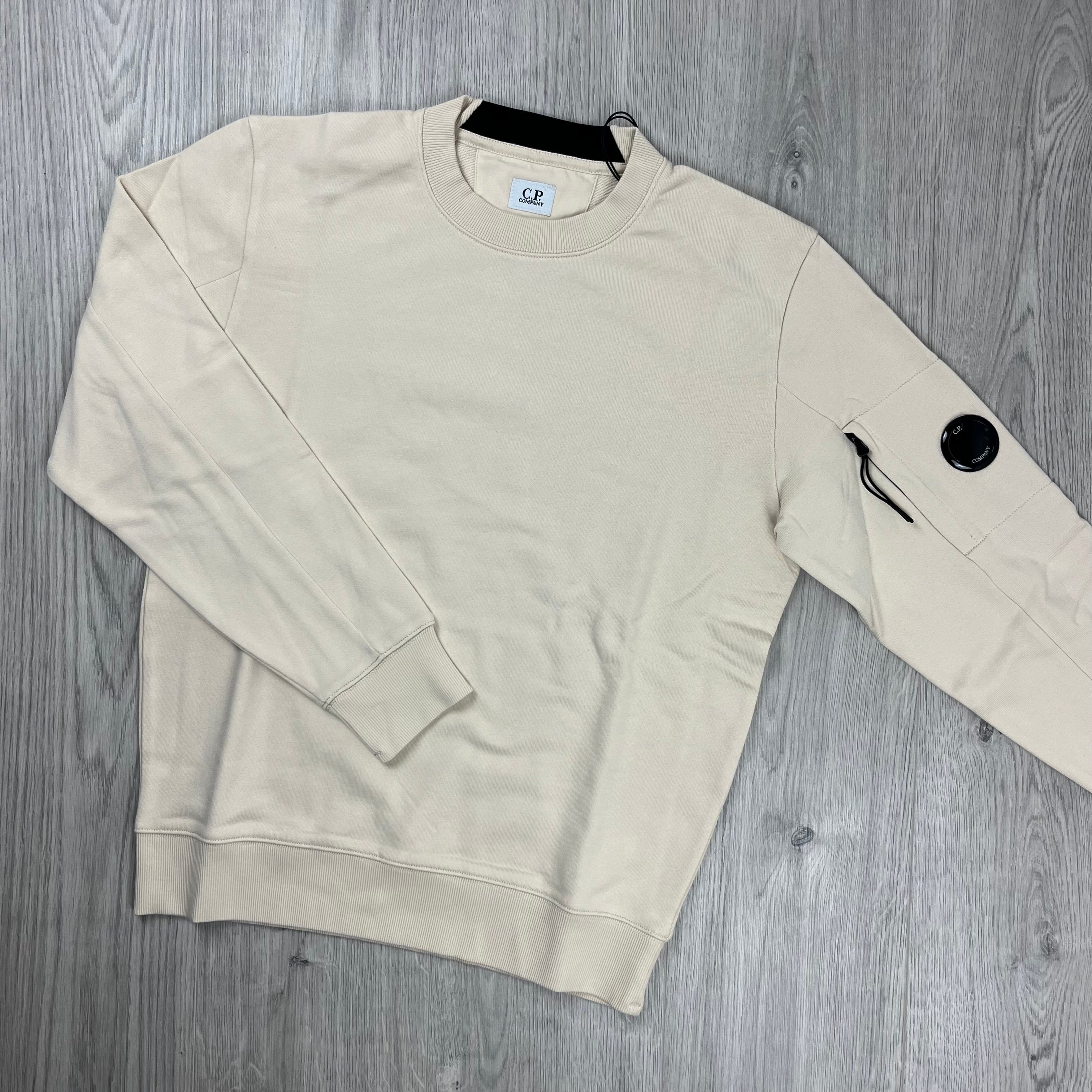CP Company Raised Fleece Sweatshirt - Pistachio Shell Ironleague