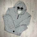 CP Company Raised Fleece Tracksuit - Grey Ironleague