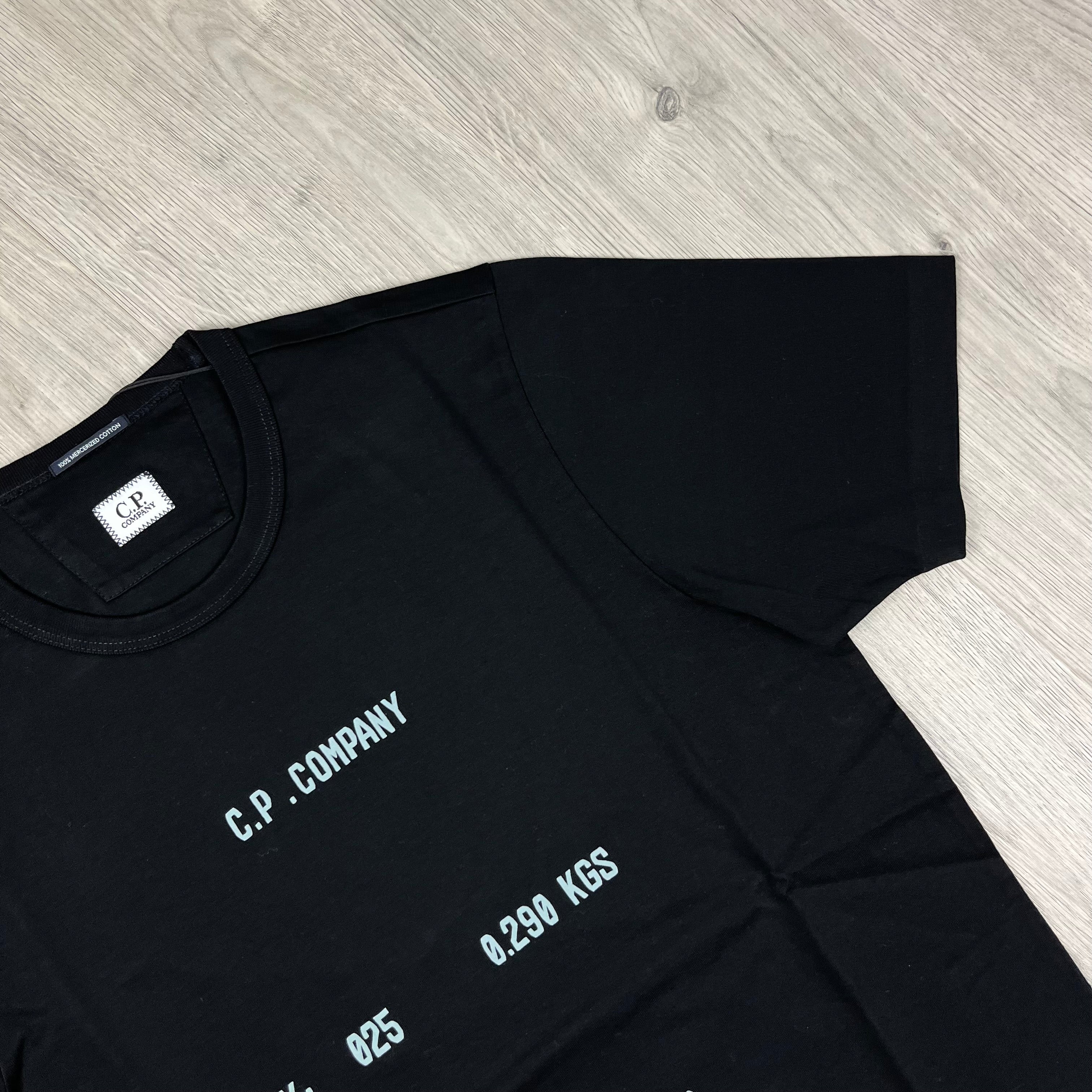 CP Company Typo T-Shirt - Black Ironleague