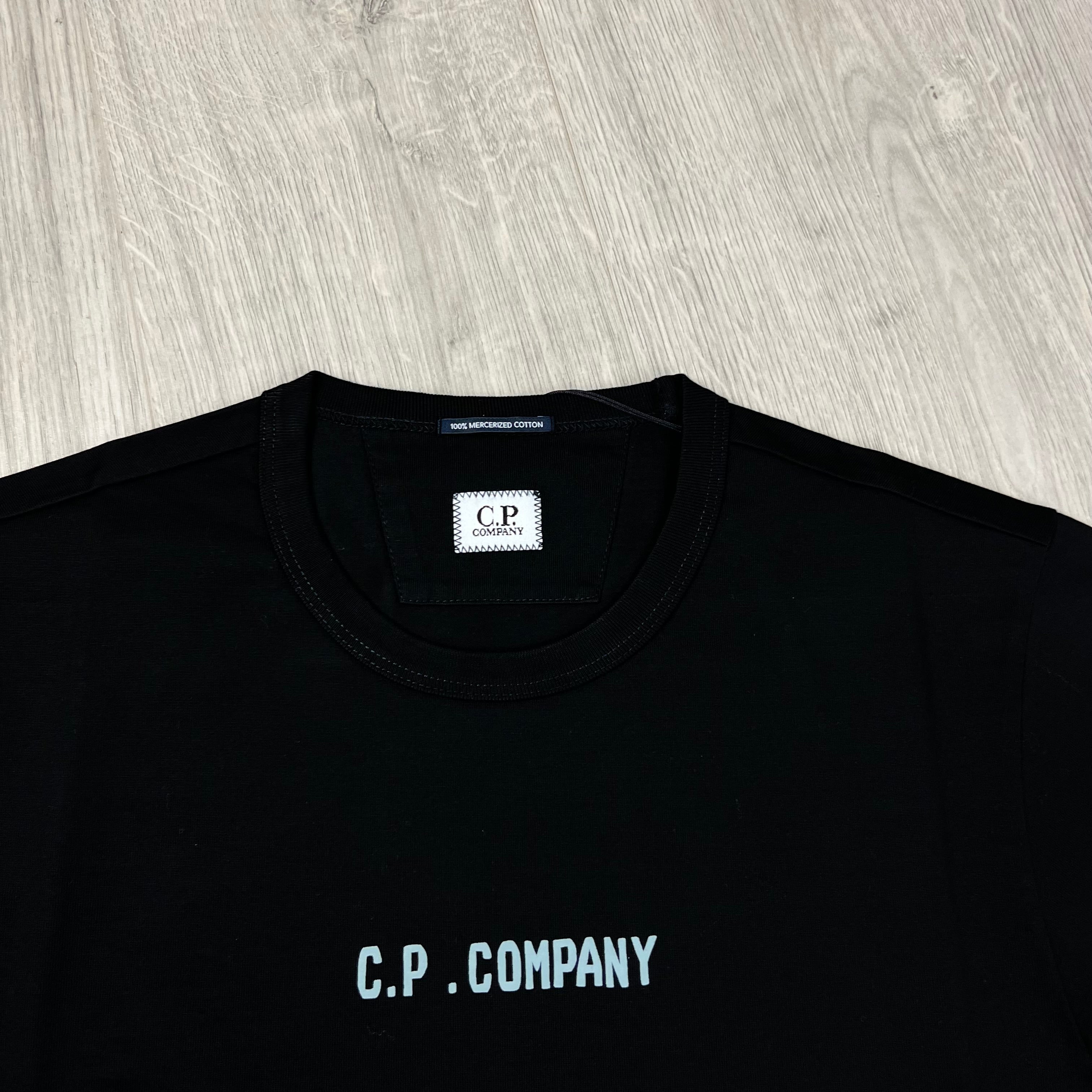 CP Company Typo T-Shirt - Black Ironleague