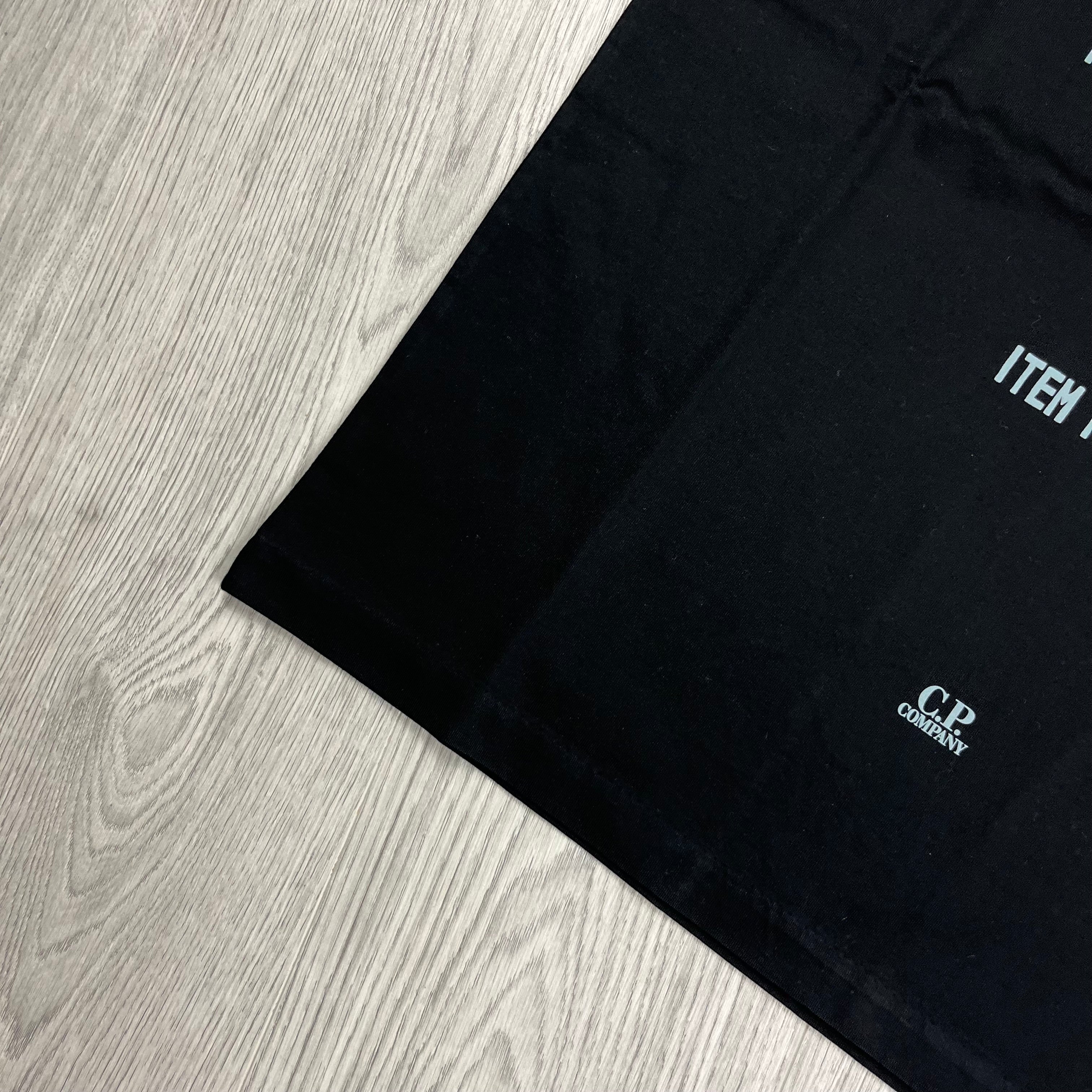CP Company Typo T-Shirt - Black Ironleague