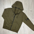 CP Company Light Fleece Zip Hoodie - Ivy Green Ironleague