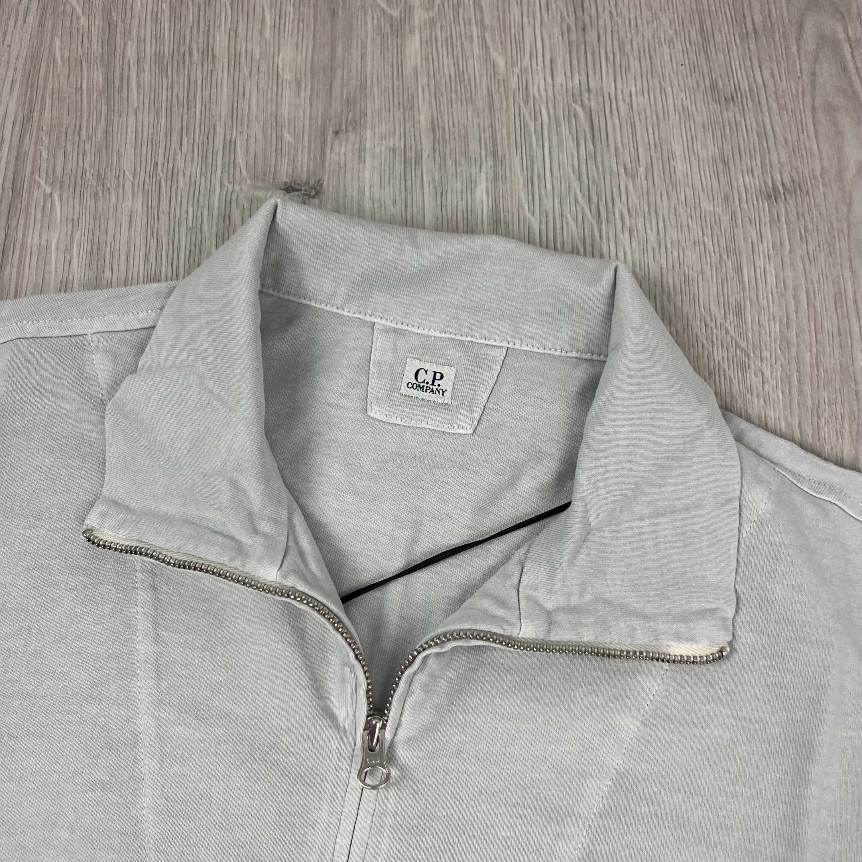 CP Company Zip Polo Shirt - Blue Fox Ironleague