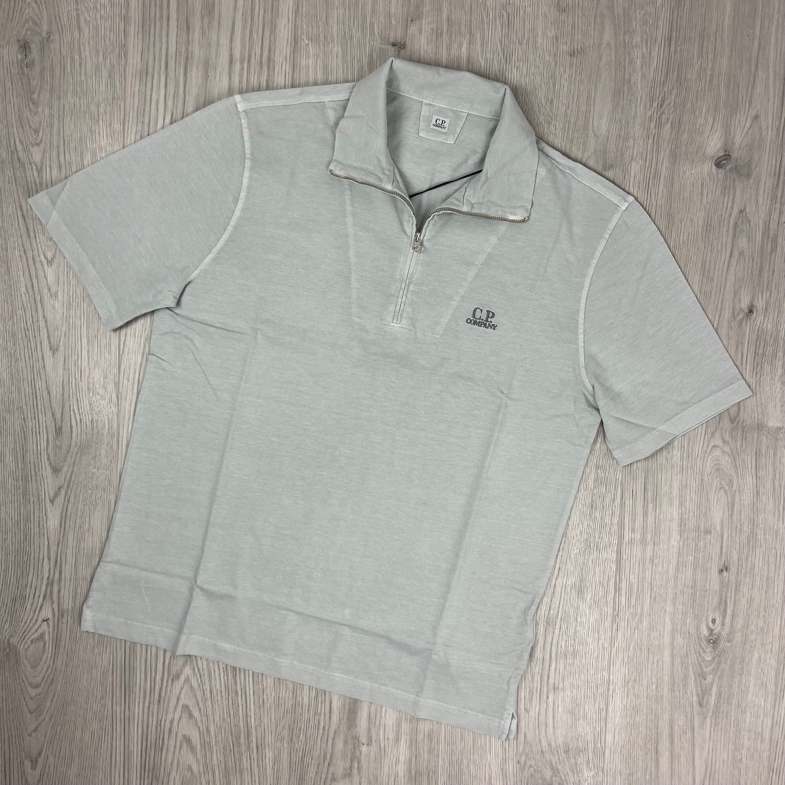 CP Company Zip Polo Shirt - Blue Fox Ironleague