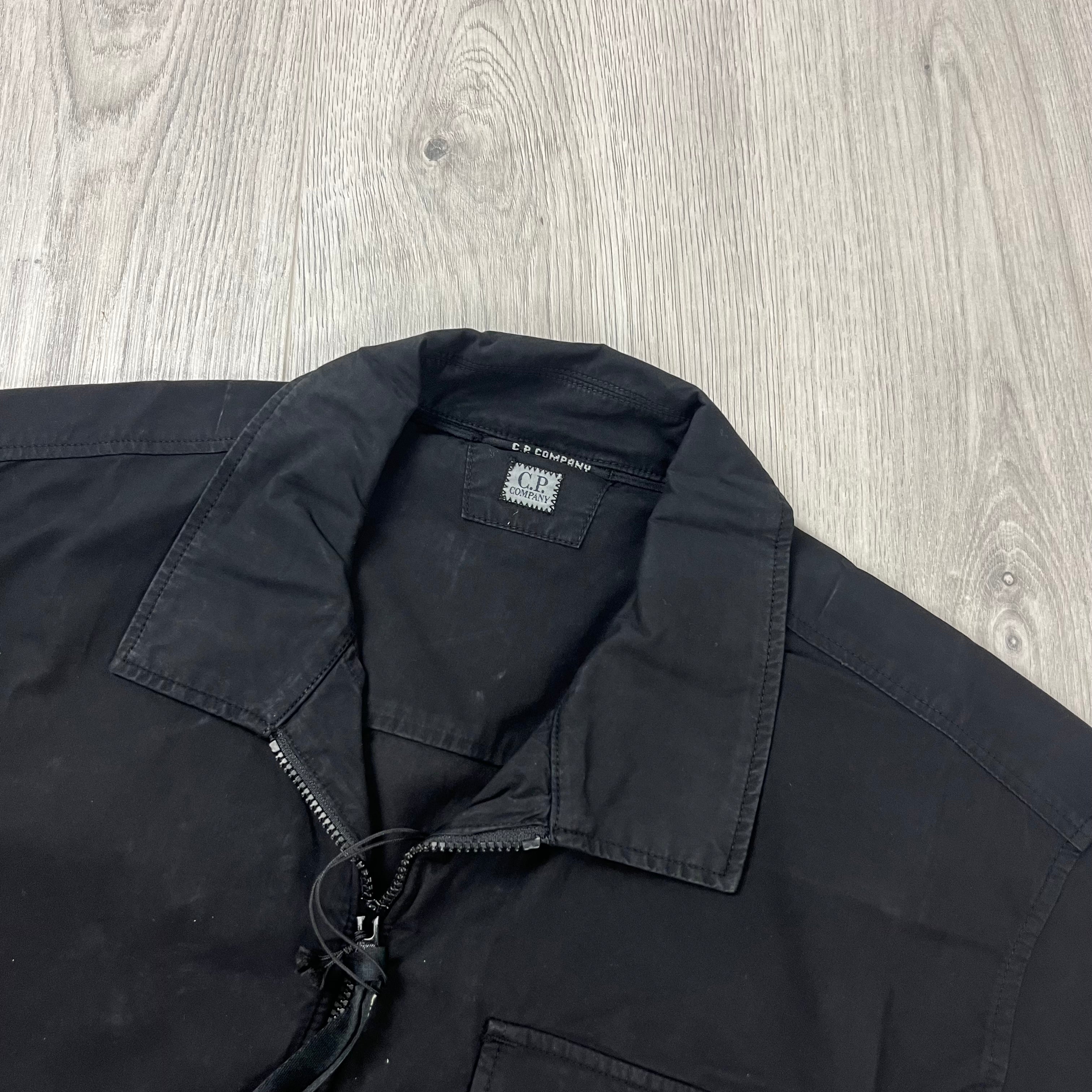 CP Company Zip Overshirt - Black Ironleague