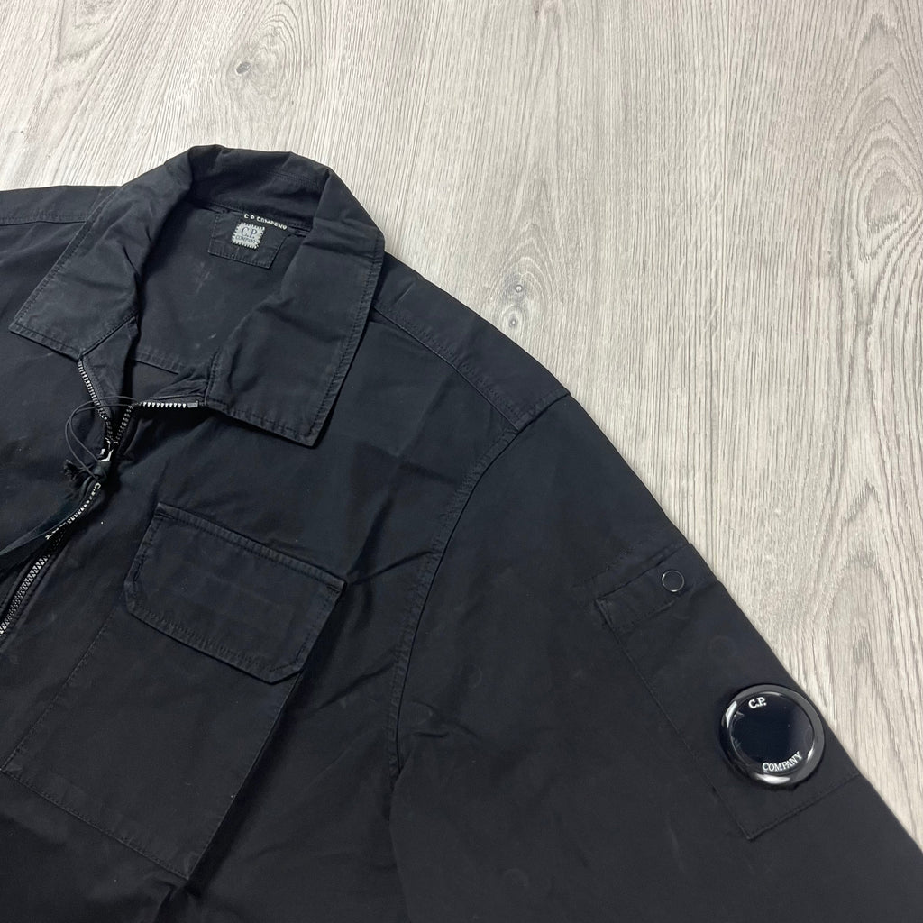 CP Company Zip Overshirt - Black Ironleague