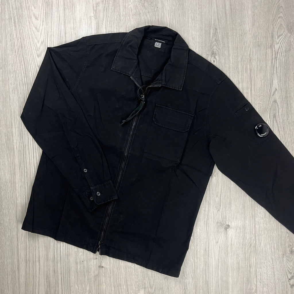 CP Company Zip Overshirt - Black Ironleague